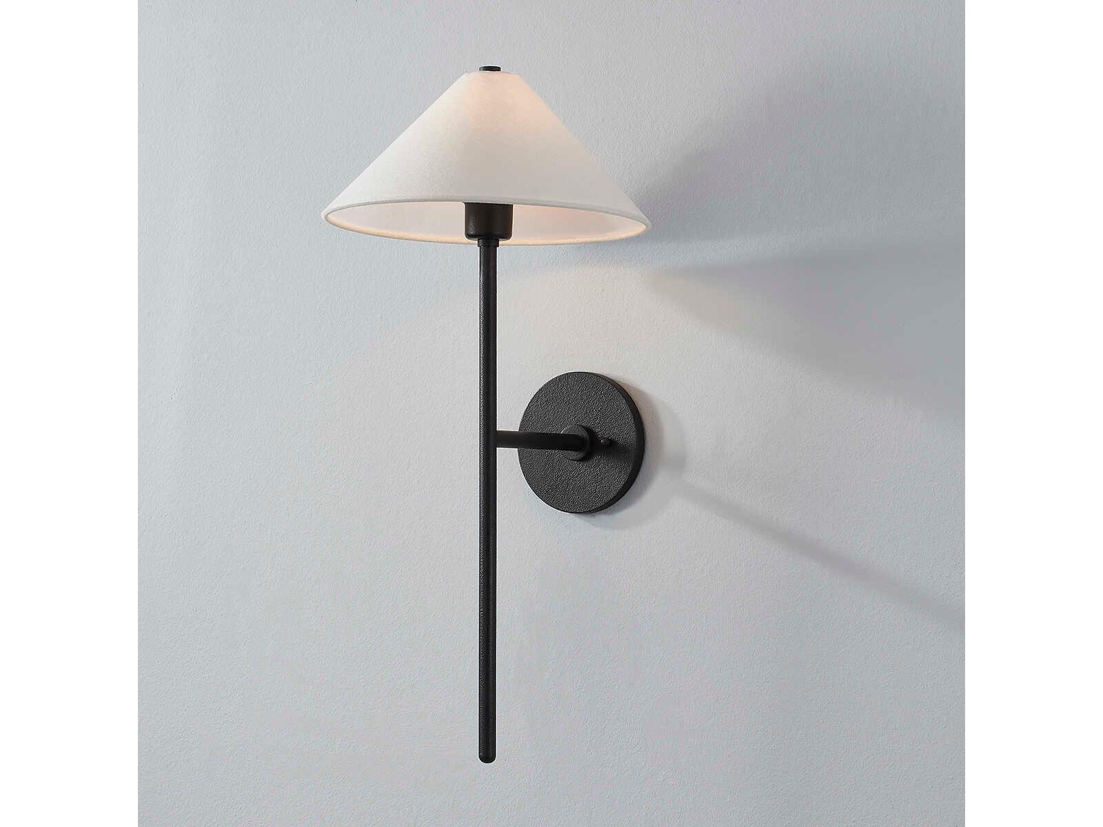 Troy Lighting Cedar 1-Light Forged Iron Black Wall Sconce