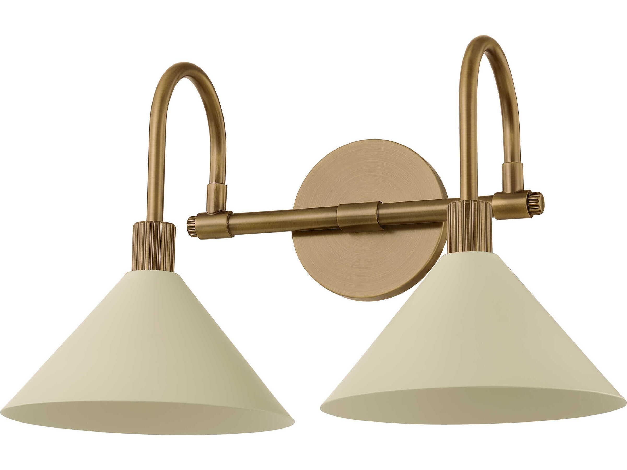 Troy Lighting Jovani 2-Light Patina Brass Soft Sand Vanity Light