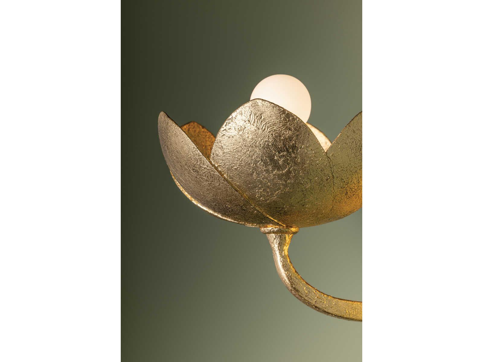 Troy Lighting Arcata 1-Light Vintage Gold Leaf Wall Sconce