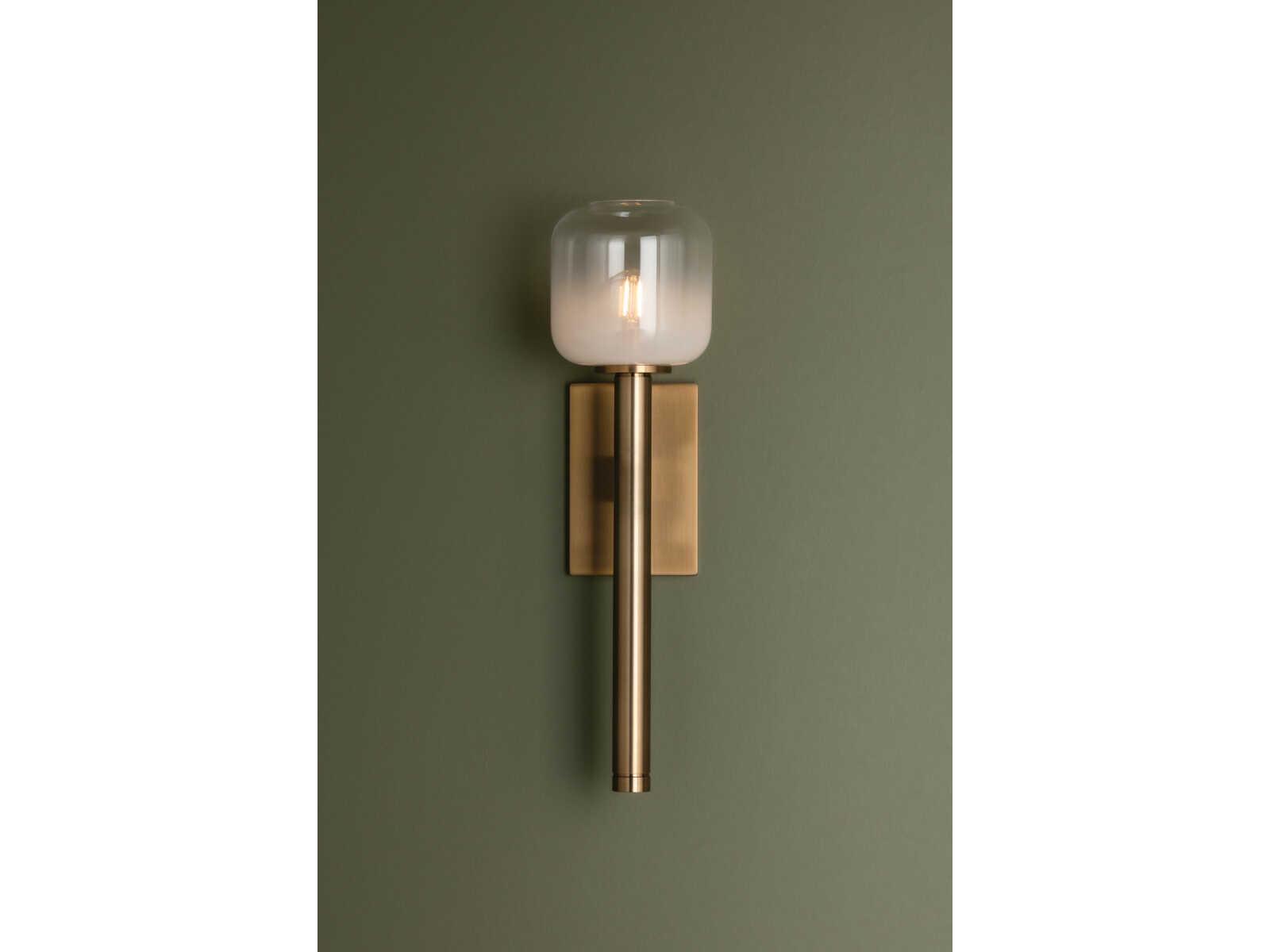 Troy Lighting Axton 1-Light Patina Brass Wall Sconce