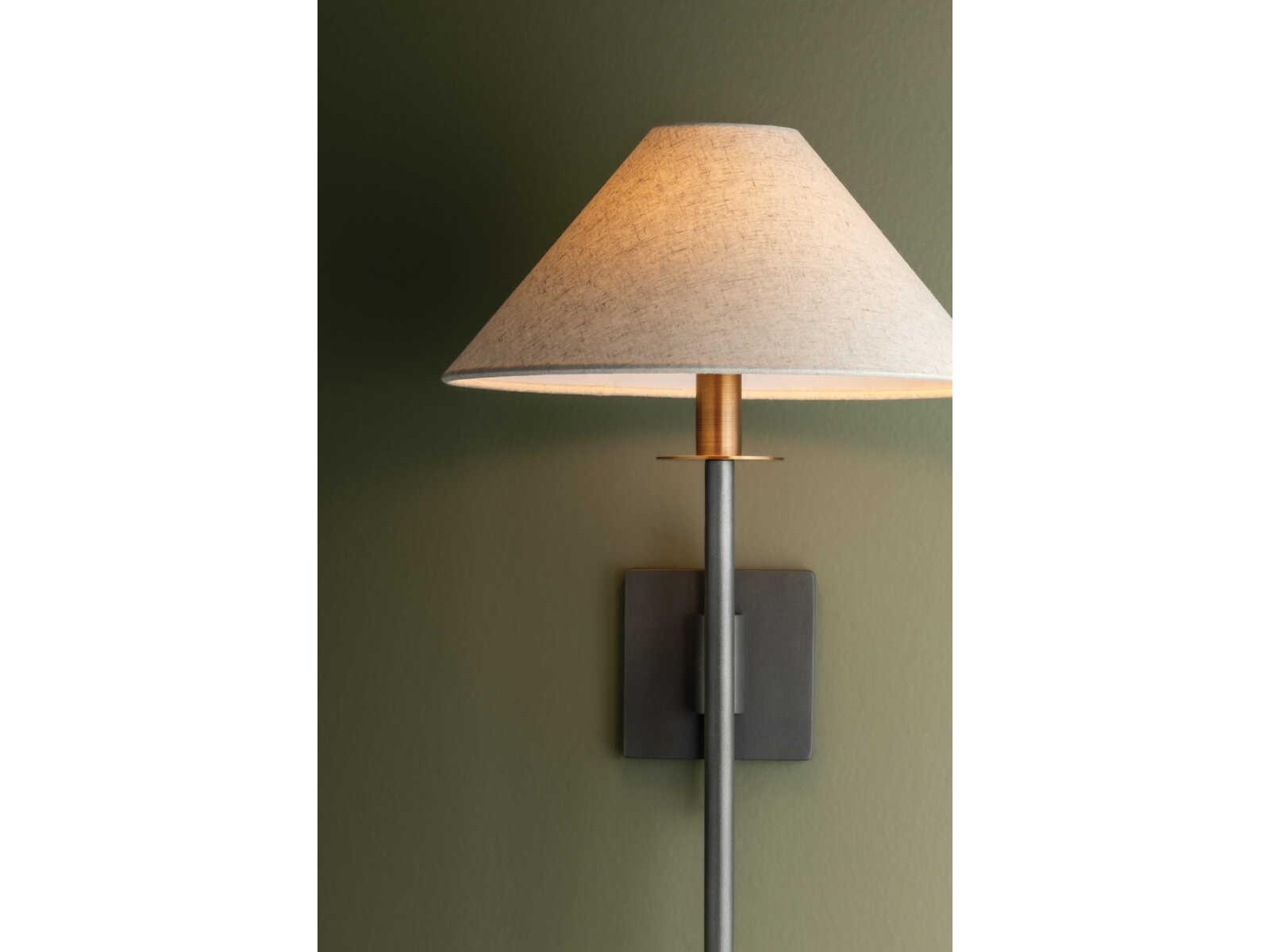 Troy Lighting Mateo 1-Light Patina Brass Graphite Wall Sconce