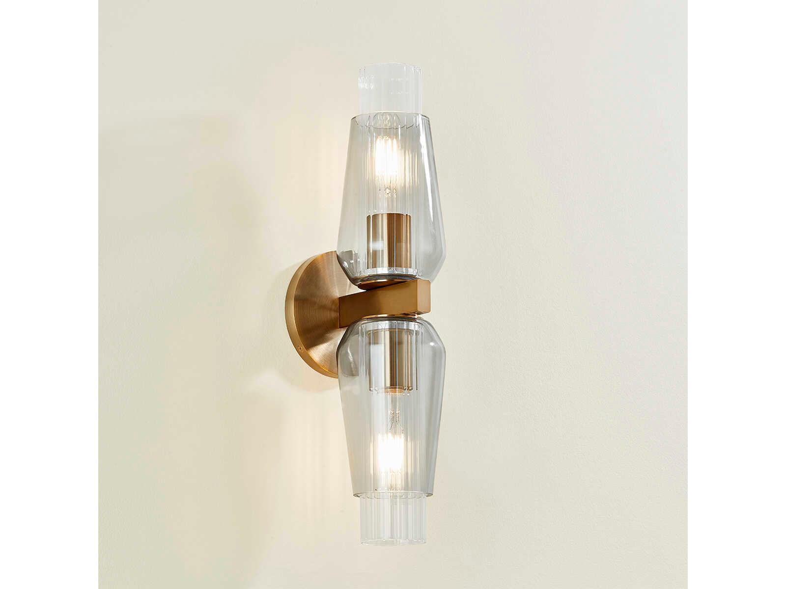 Troy Lighting Rex 2-Light Patina Brass Wall Sconce