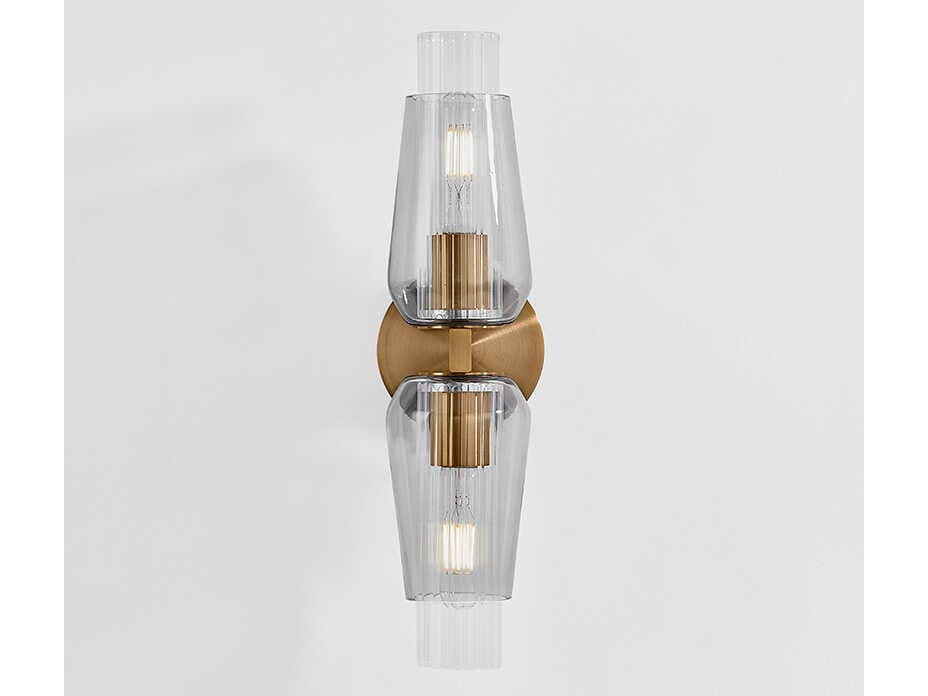 Troy Lighting Rex 2-Light Patina Brass Wall Sconce