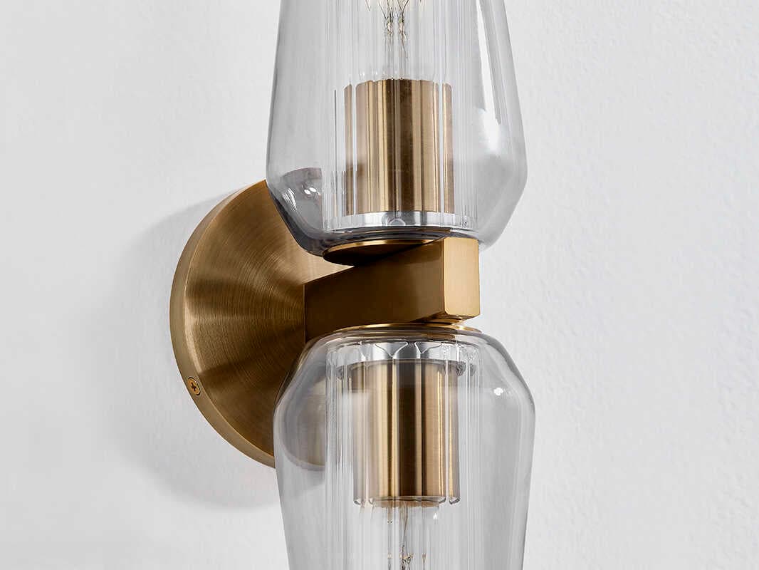 Troy Lighting Rex 2-Light Patina Brass Wall Sconce