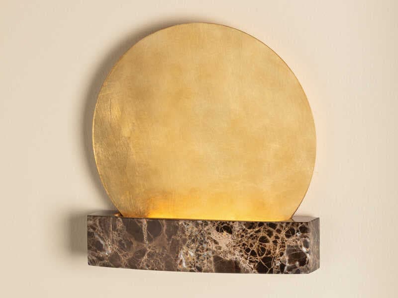 Troy Lighting Rune 1-Light Vintage Gold Leaf Wall Sconce