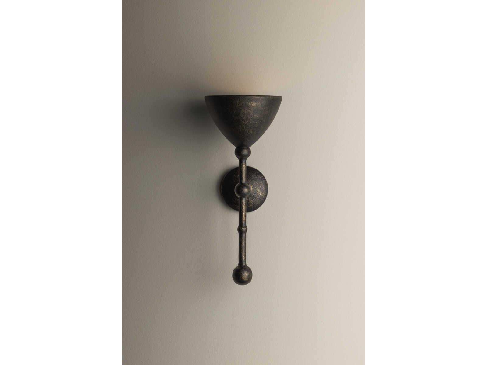 Troy Lighting Vishal 1-Light Black Patina Gold Wall Sconce