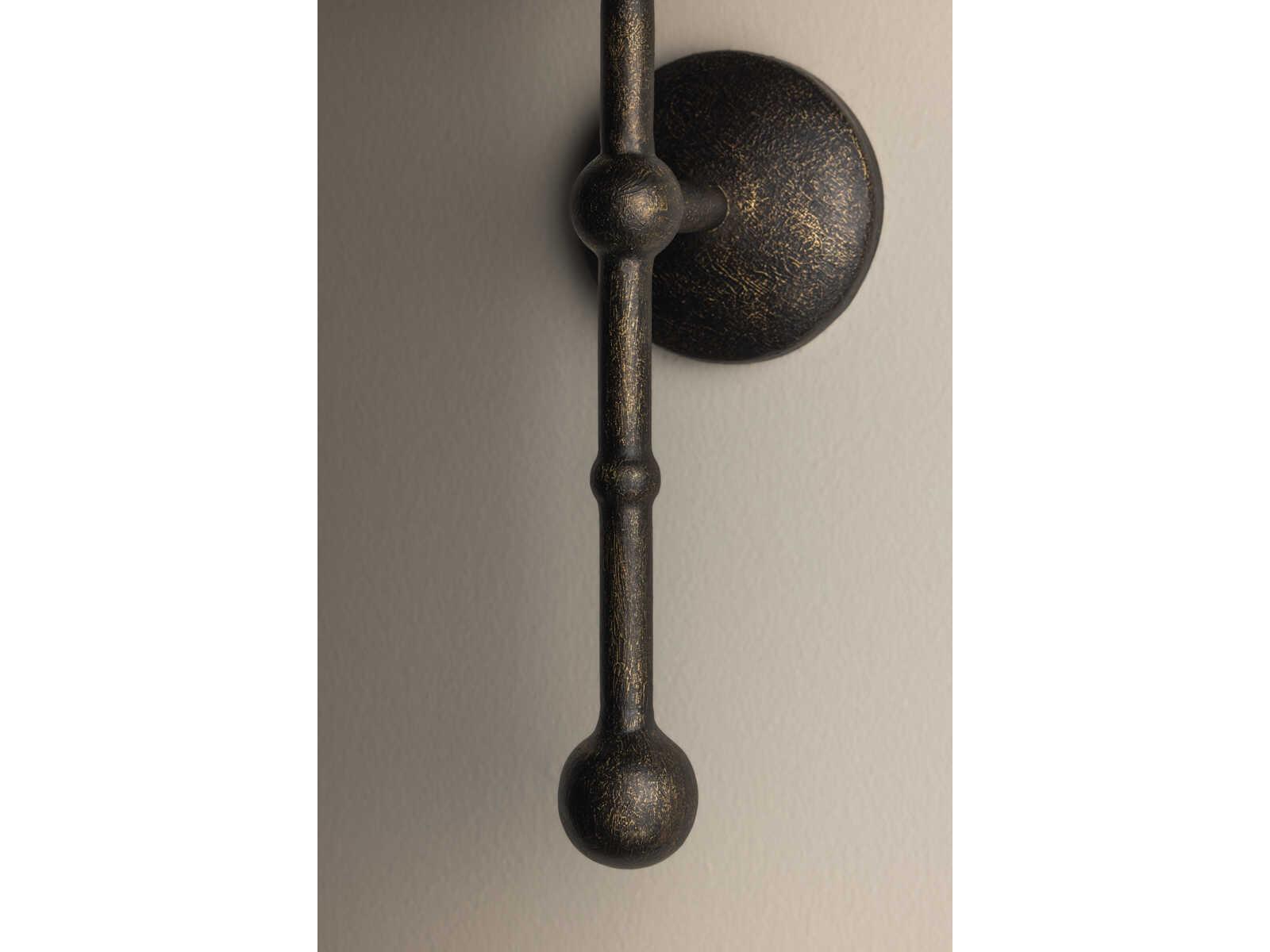 Troy Lighting Vishal 1-Light Black Patina Gold Wall Sconce