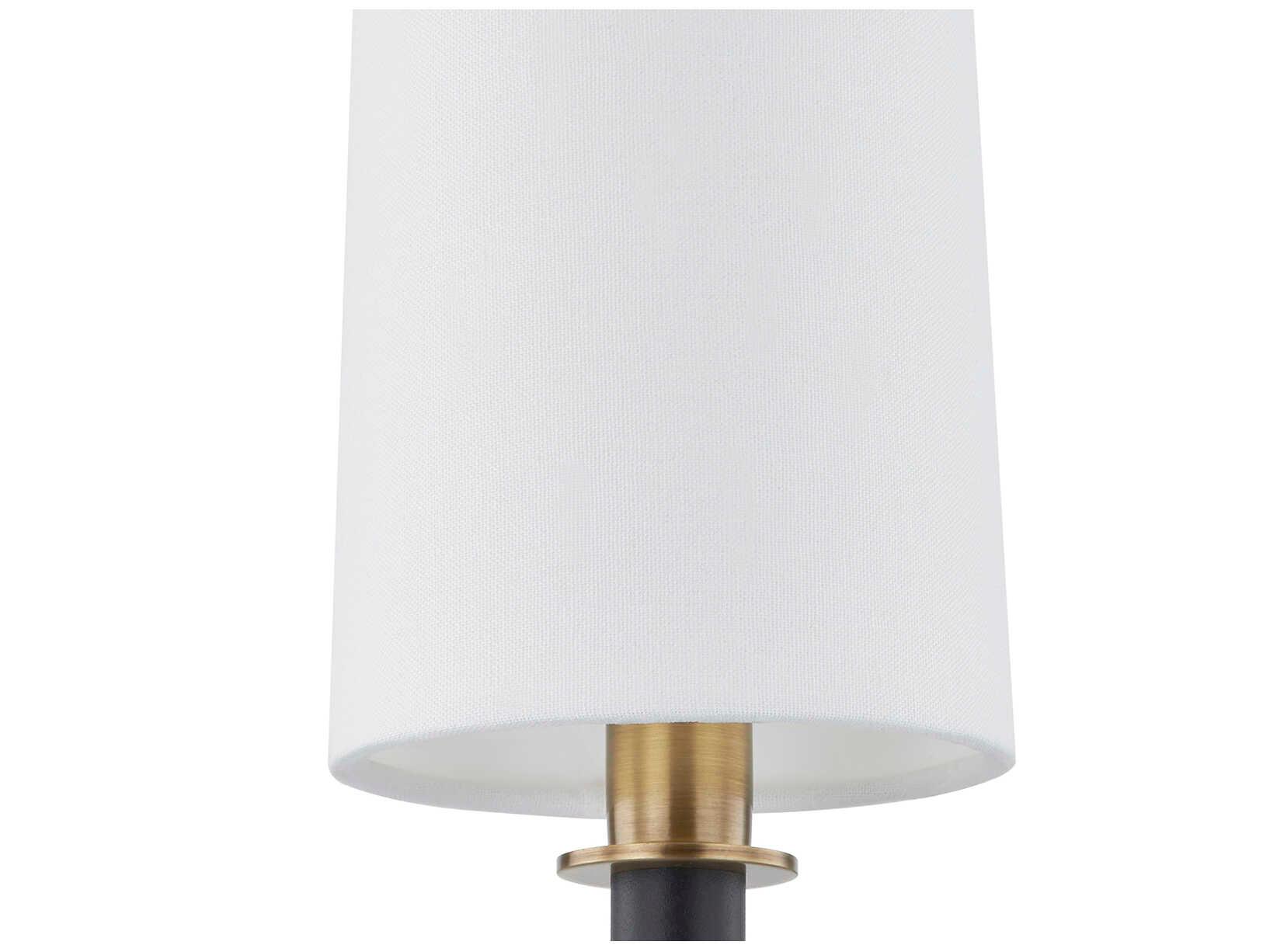 Troy Lighting Belvedere 1-Light Patina Brass Black Wall Sconce