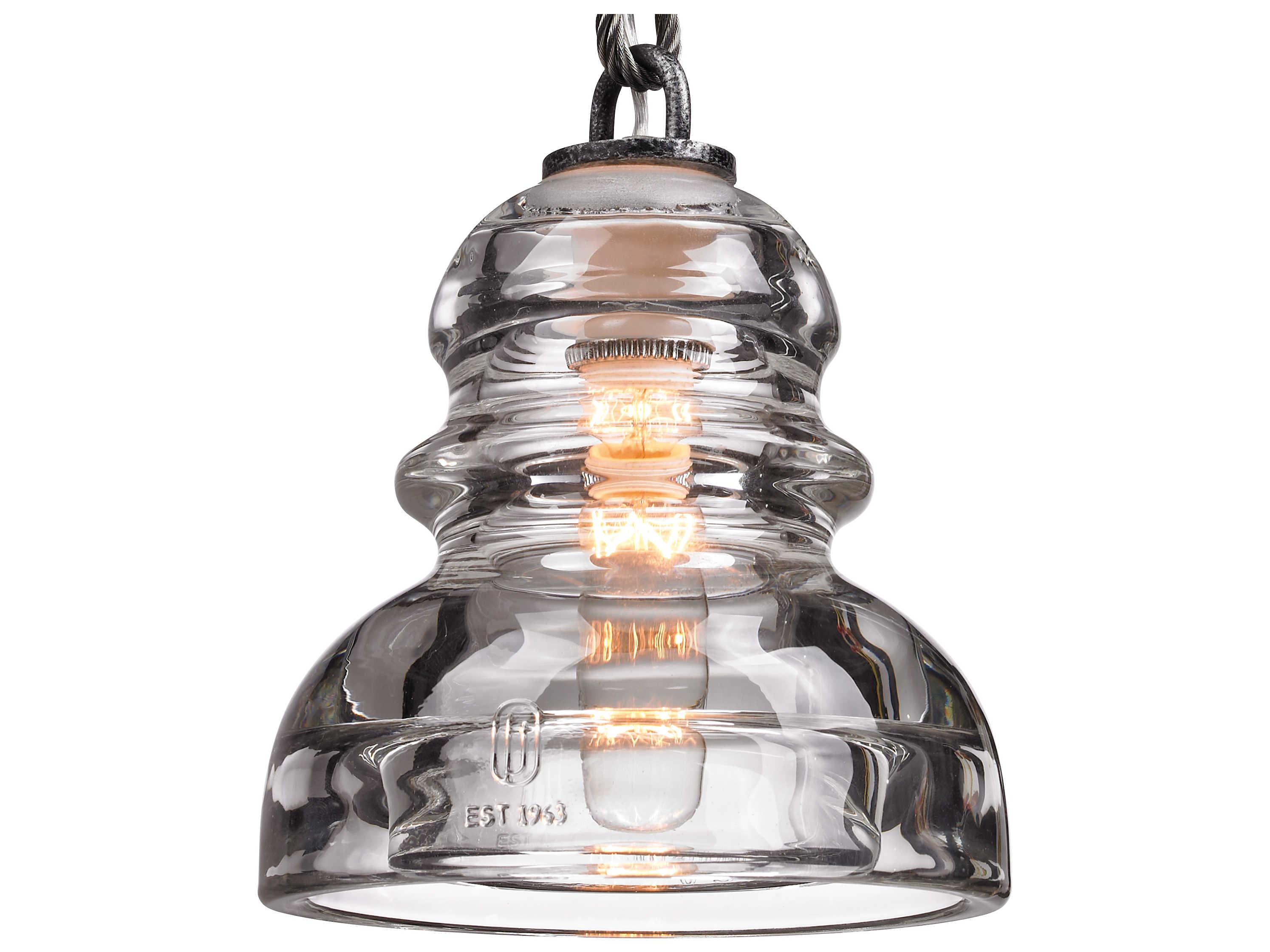 Troy Lighting Menlo Park 1-Light Old Silver Glass Wall Sconce