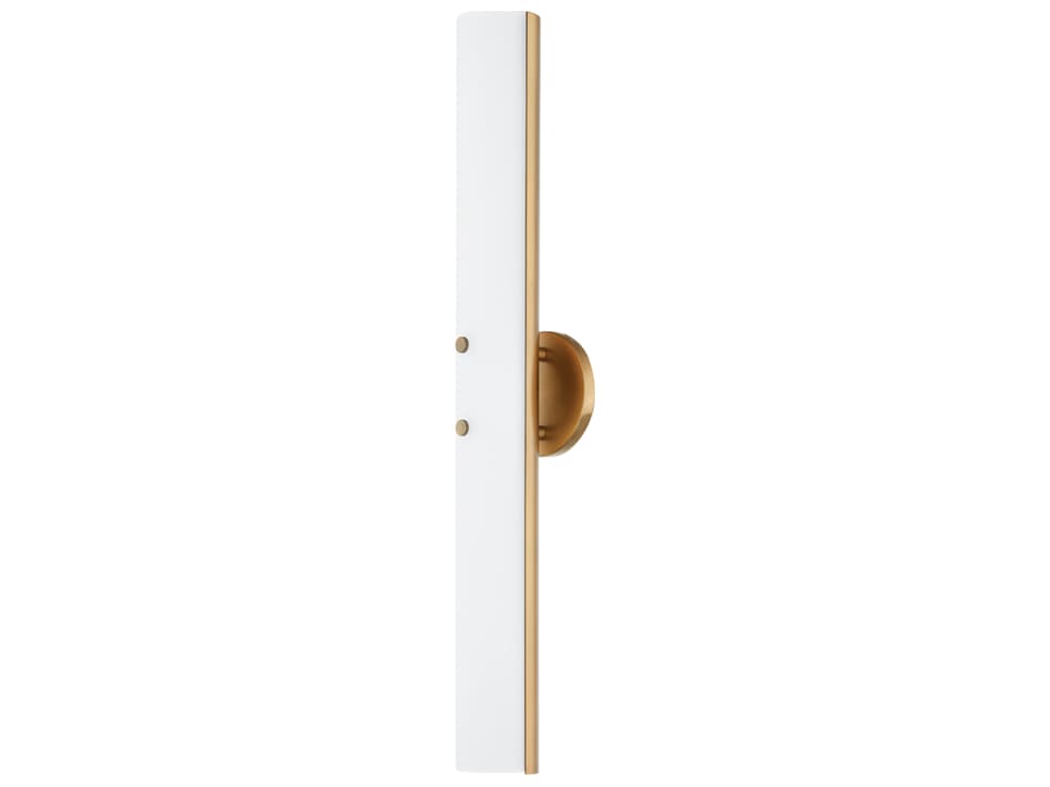 Troy Lighting Titus 1-Light Patina Brass Glass LED Wall Sconce