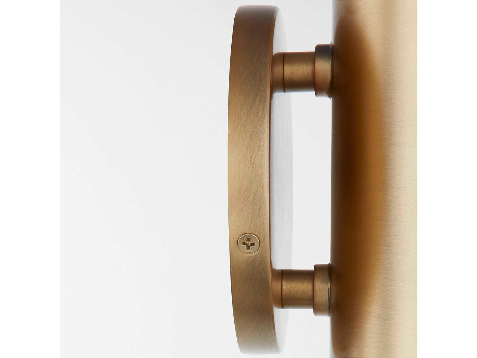 Troy Lighting Titus 1-Light Patina Brass Glass LED Wall Sconce