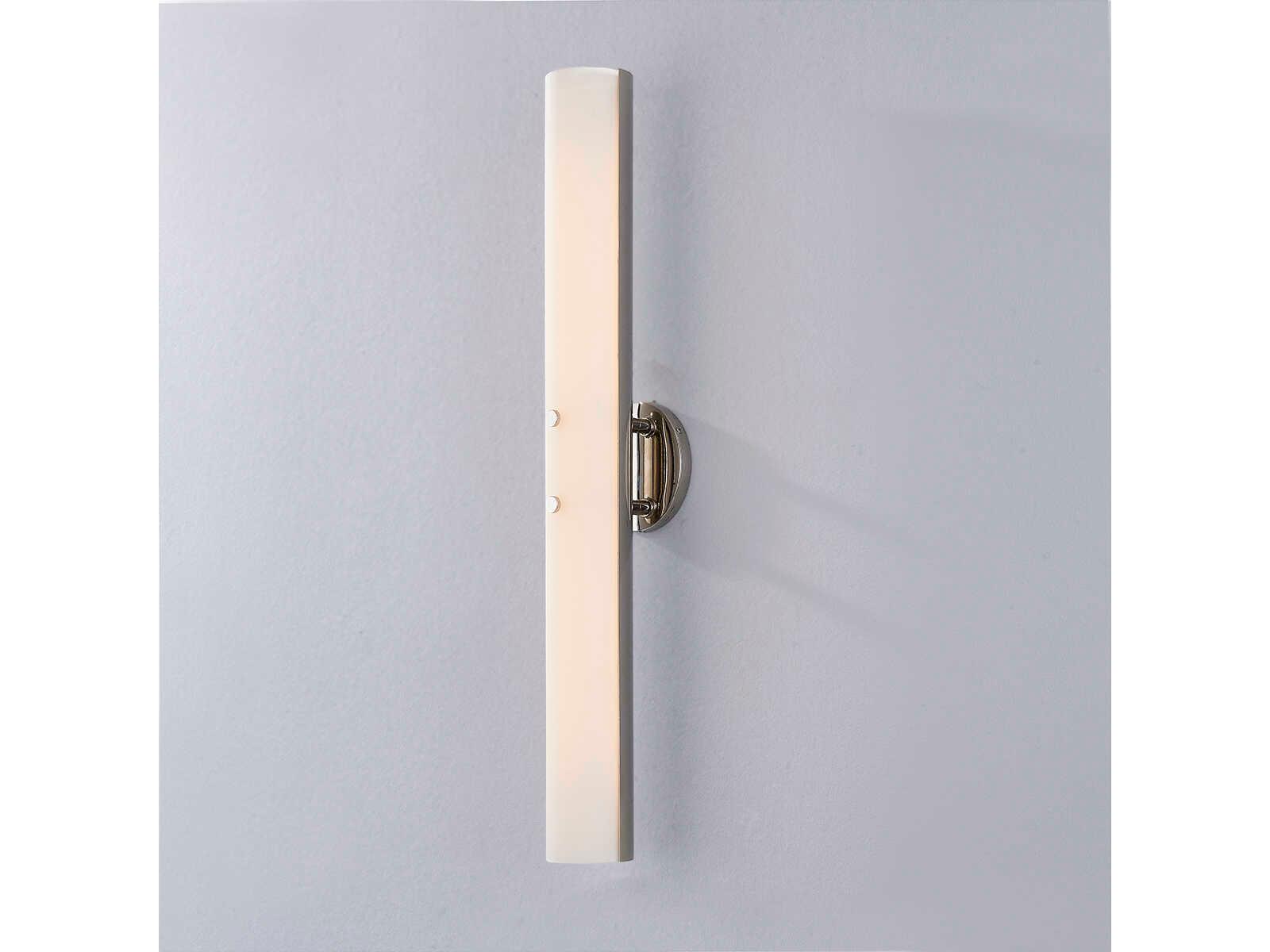 Troy Lighting Titus 1-Light Polished Nickel Glass LED Wall Sconce