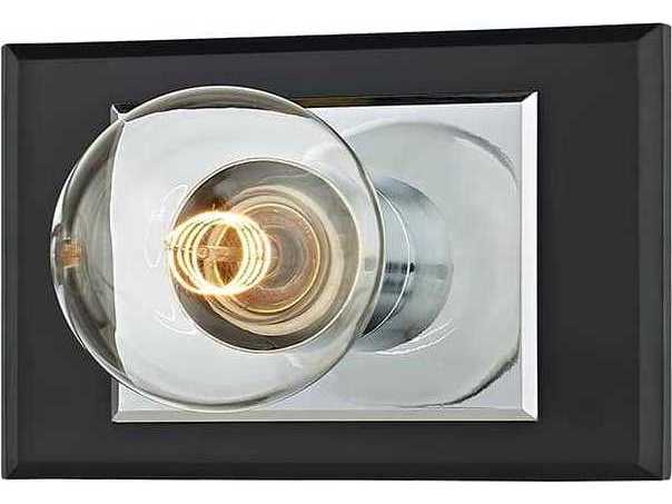 Troy Lighting Runyan 1-Light Silver Black Vanity Light