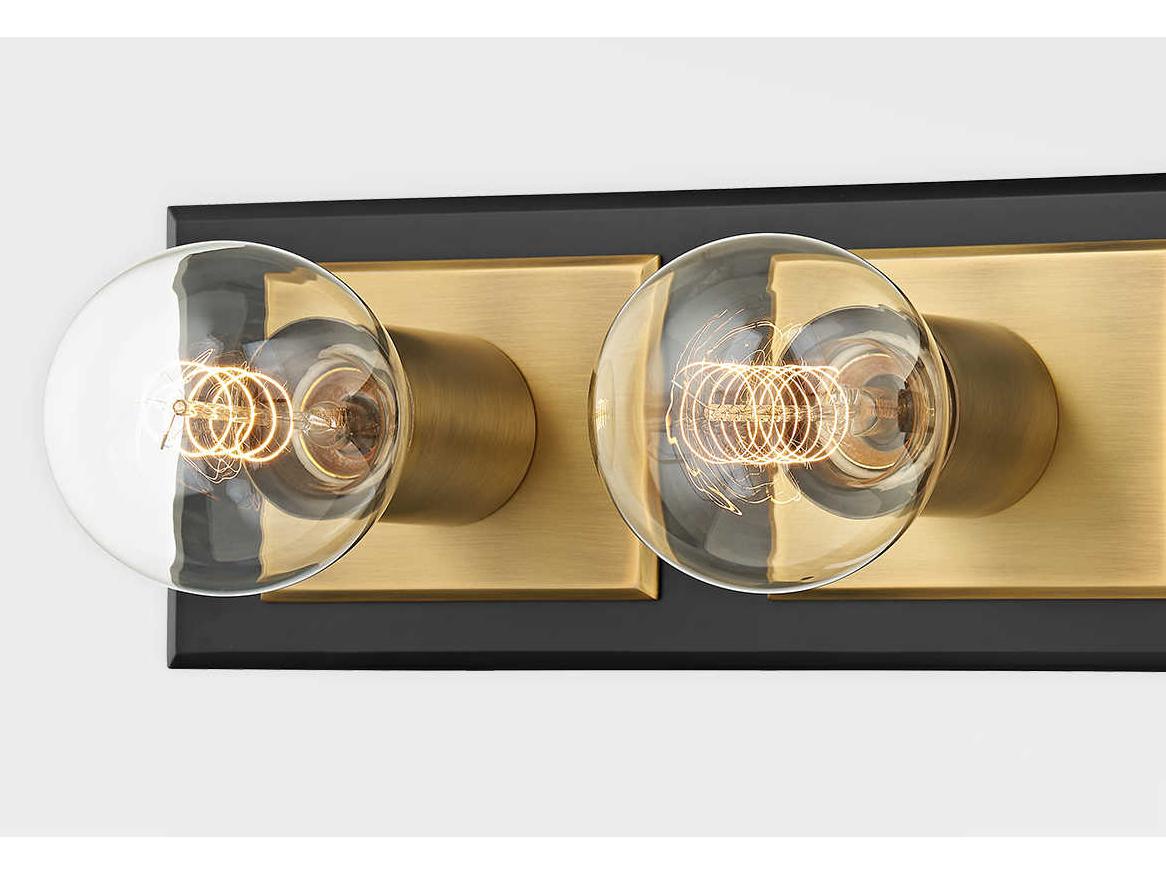 Troy Lighting Runyan 3-Light Brass Black Vanity Light
