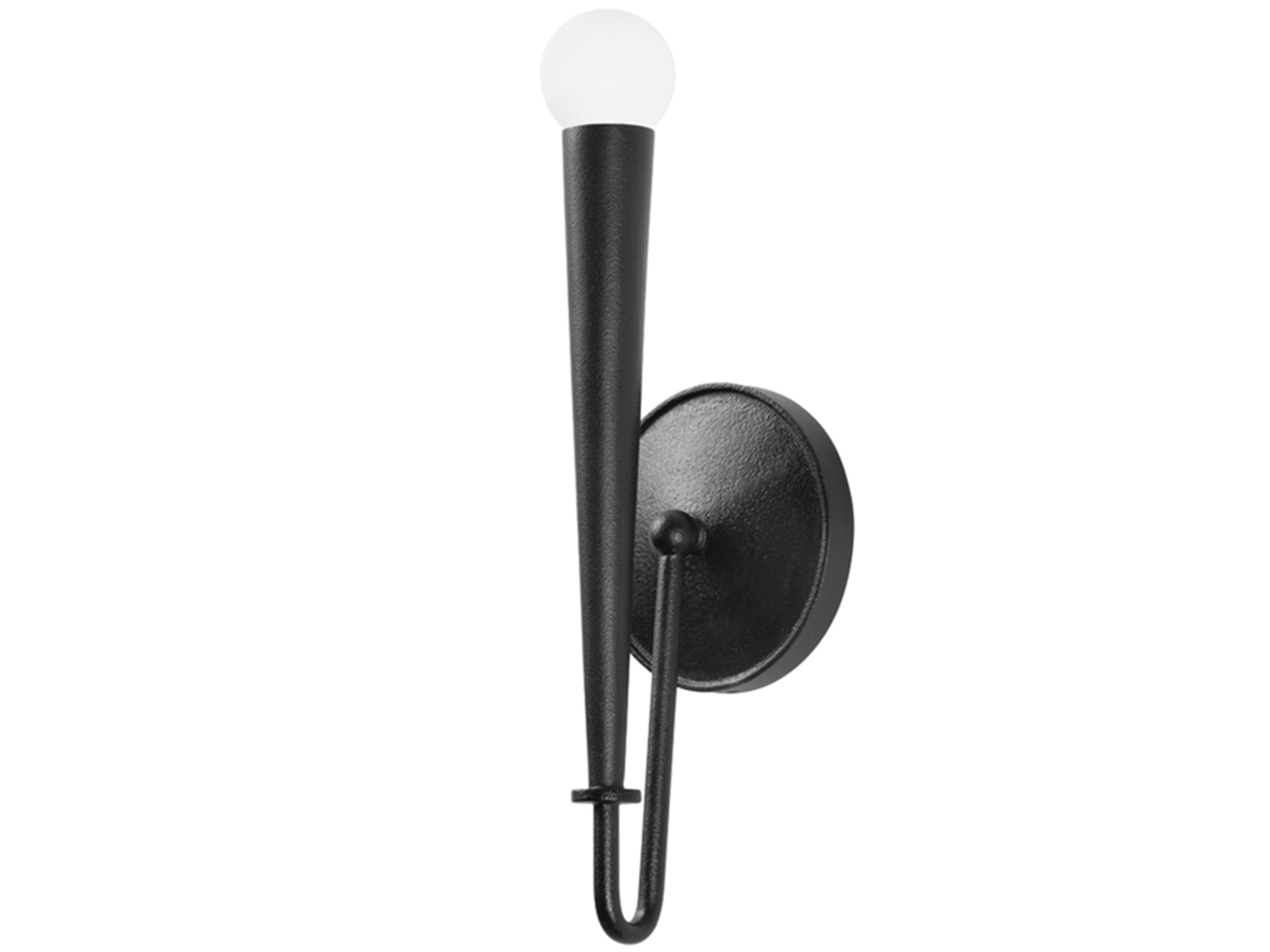 Troy Lighting Alder 1-Light Forged Iron Black Wall Sconce