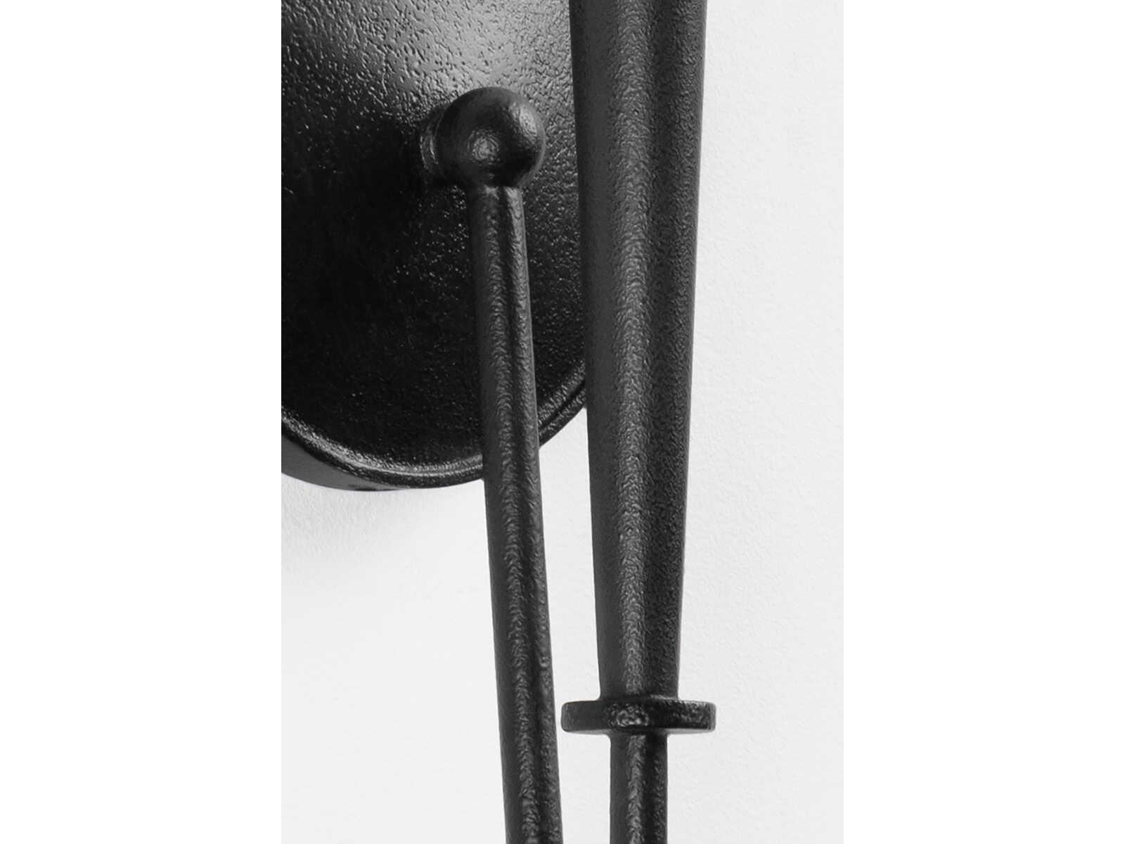 Troy Lighting Alder 1-Light Forged Iron Black Wall Sconce