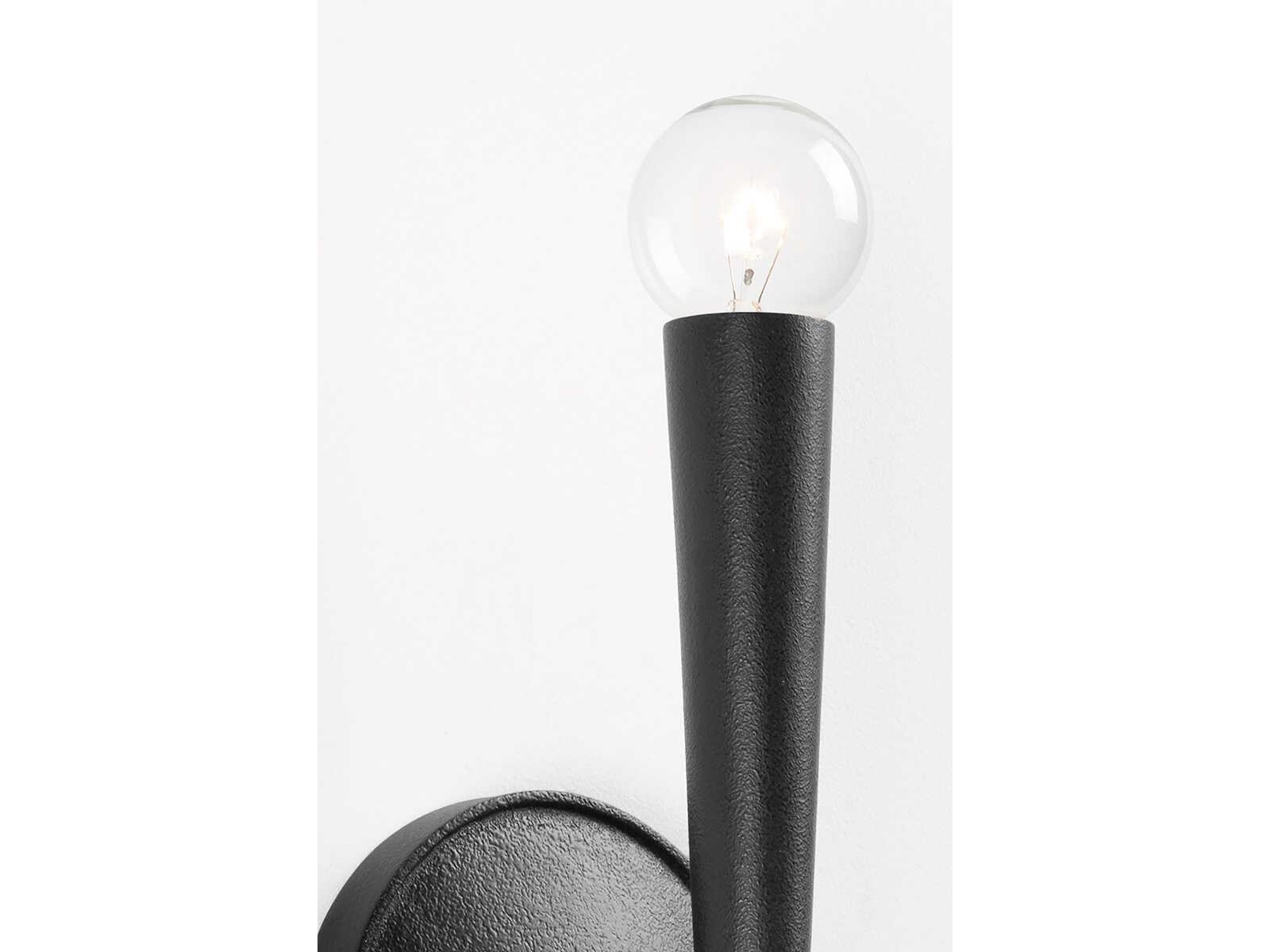 Troy Lighting Alder 1-Light Forged Iron Black Wall Sconce