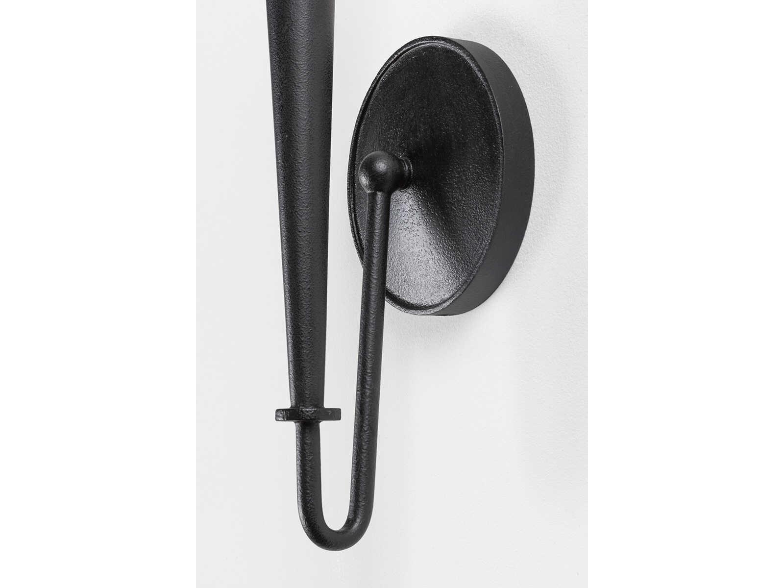 Troy Lighting Alder 1-Light Forged Iron Black Wall Sconce