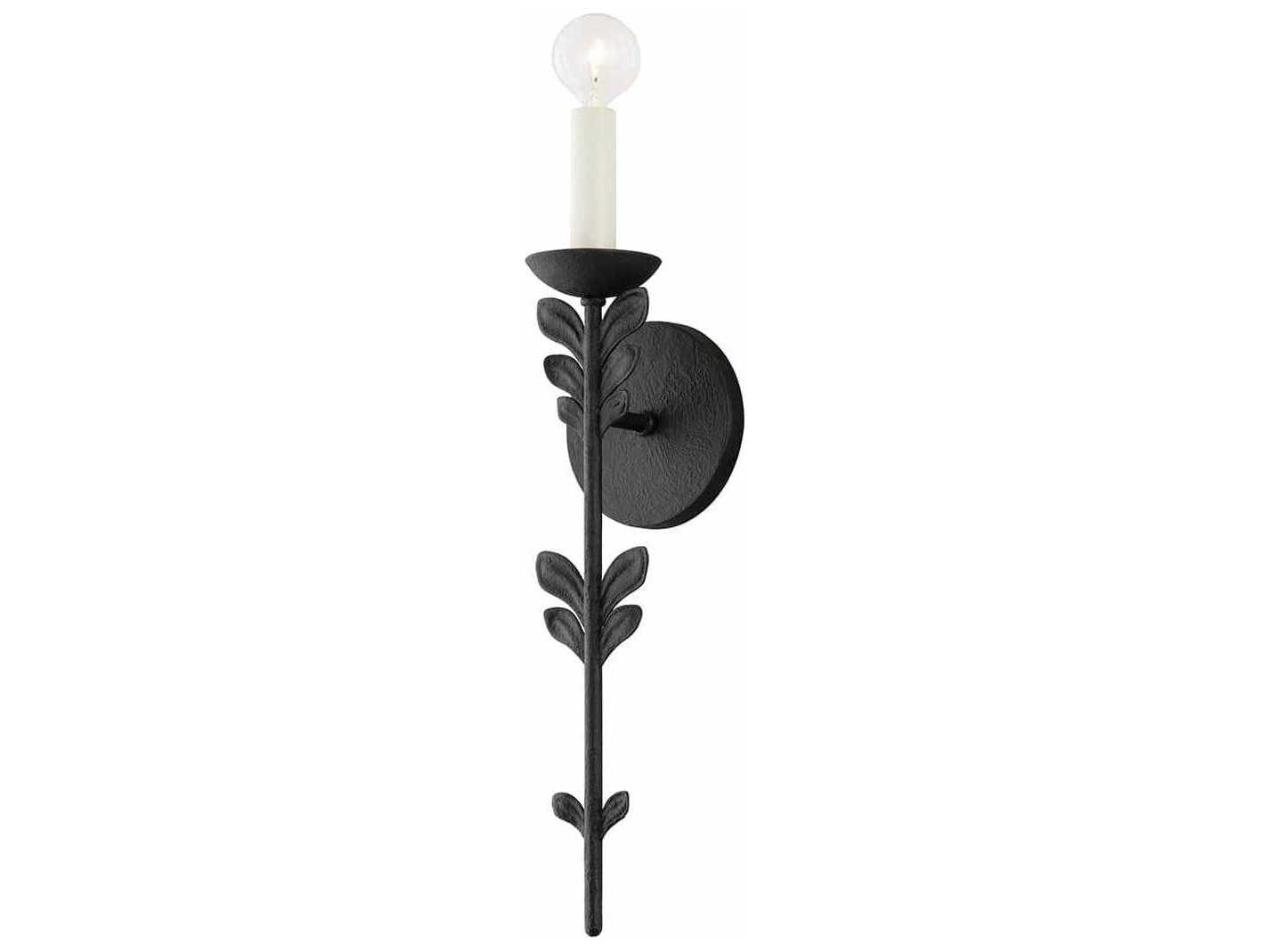 Troy Lighting Florian 1-Light Black Wall Sconce