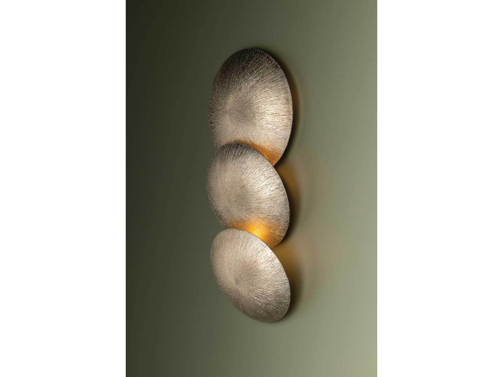 Troy Lighting Reef 3-Light Textured Warm Silver Leaf Wall Sconce