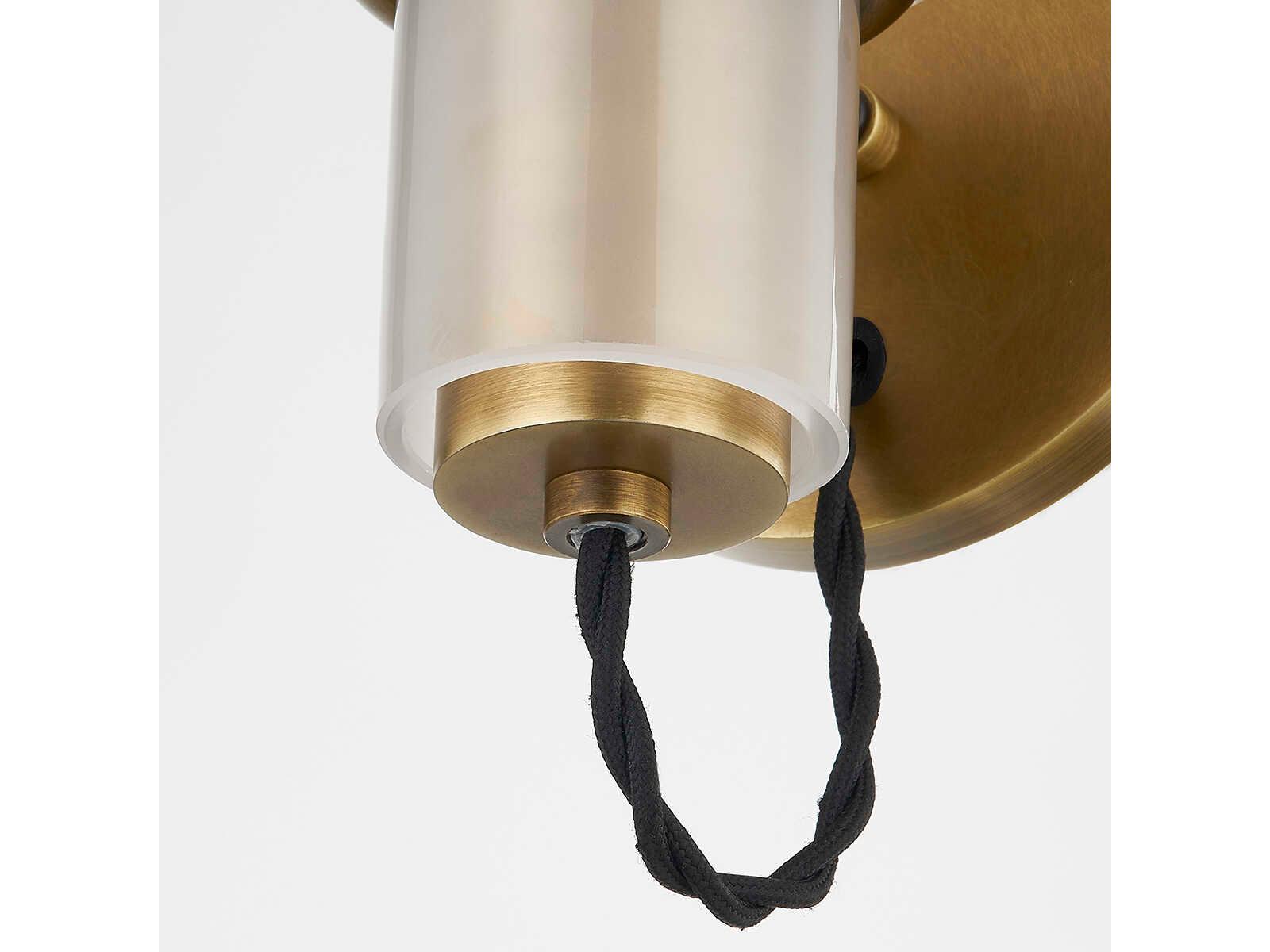 Troy Lighting Lincoln 1-Light Patina Brass Glass Wall Sconce