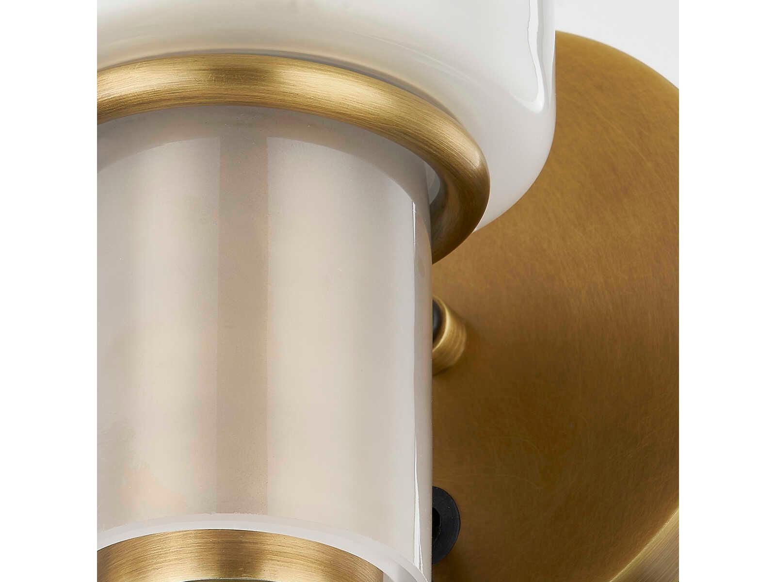 Troy Lighting Lincoln 1-Light Patina Brass Glass Wall Sconce