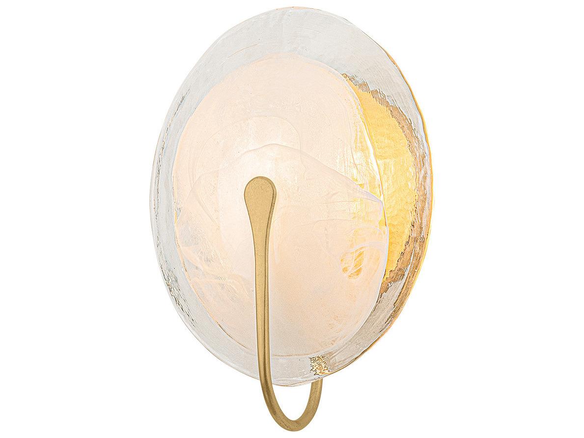 Troy Lighting Valley 1-Light Vintage Gold Leaf Wall Sconce