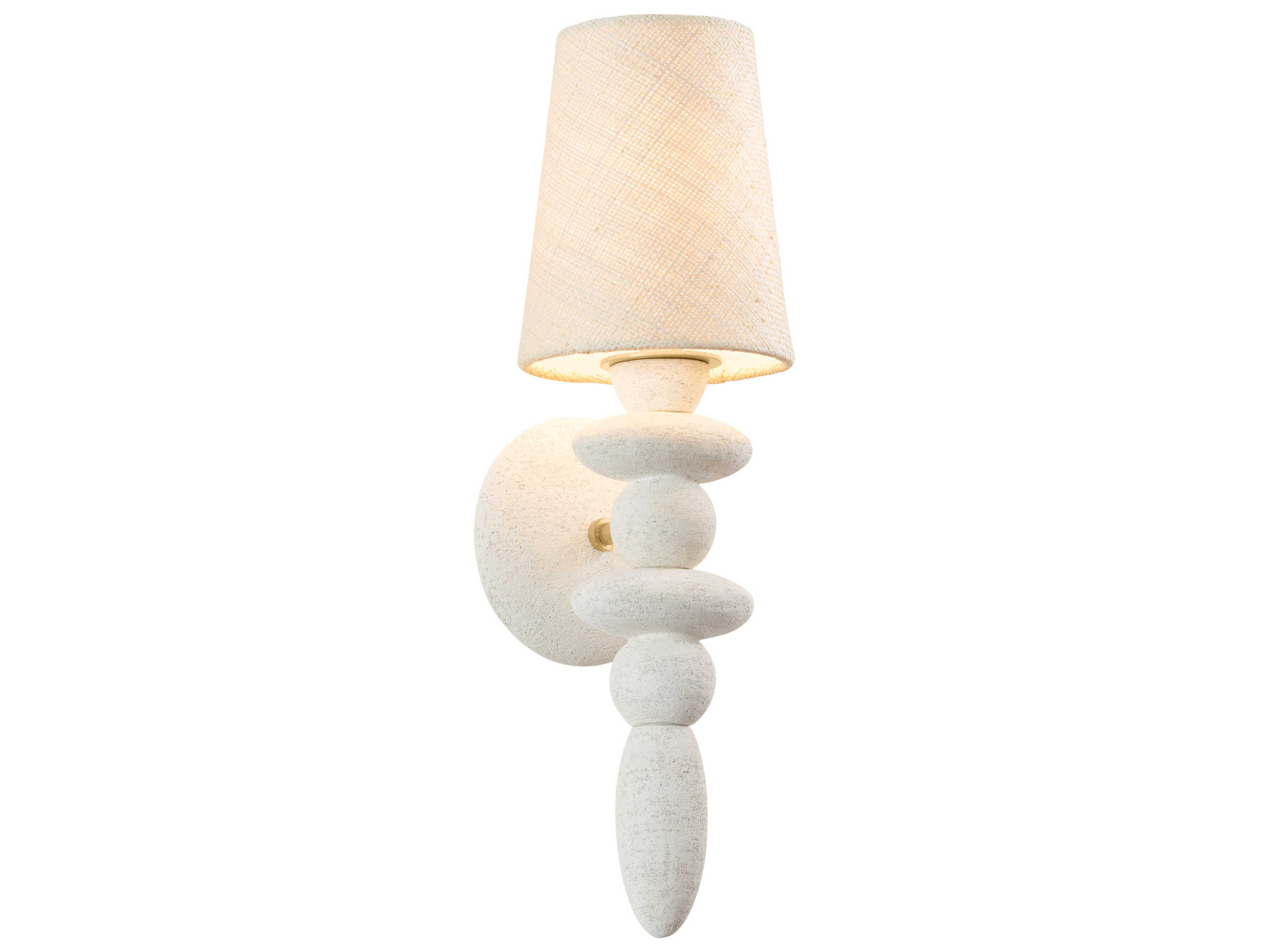 Troy Lighting Chandler Mclellan Cullen 1-Light Vintage Gold Leaf Ceramic Gypsum Clay Wall Sconce