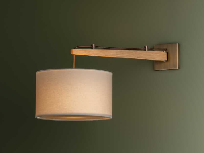 Troy Lighting Mailo 1-Light Patina Brass Brown Swing Wall Sconce