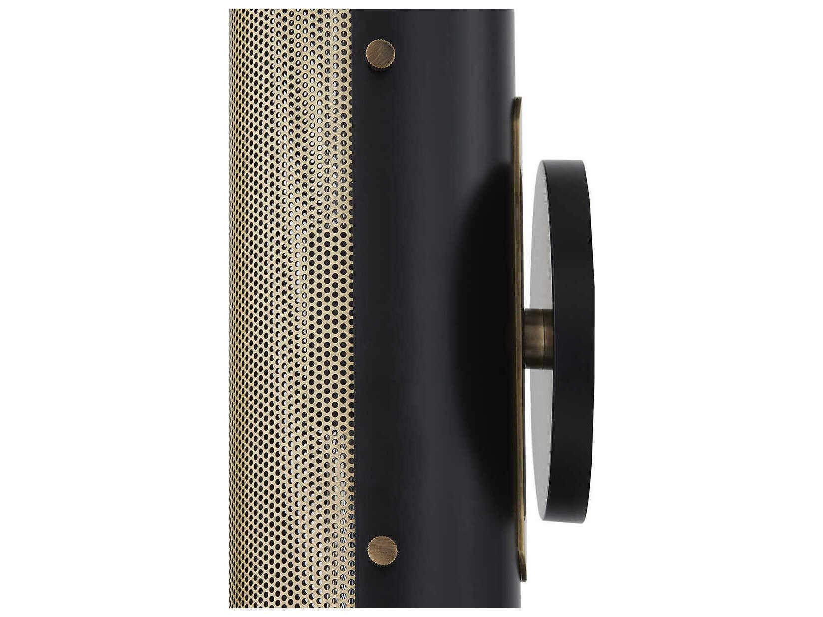 Troy Lighting Mikka 2-Light Patina Brass Black Wall Sconce