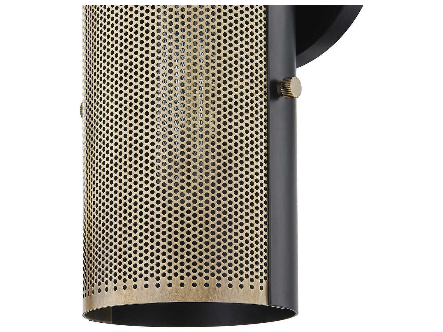 Troy Lighting Mikka 2-Light Patina Brass Black Wall Sconce