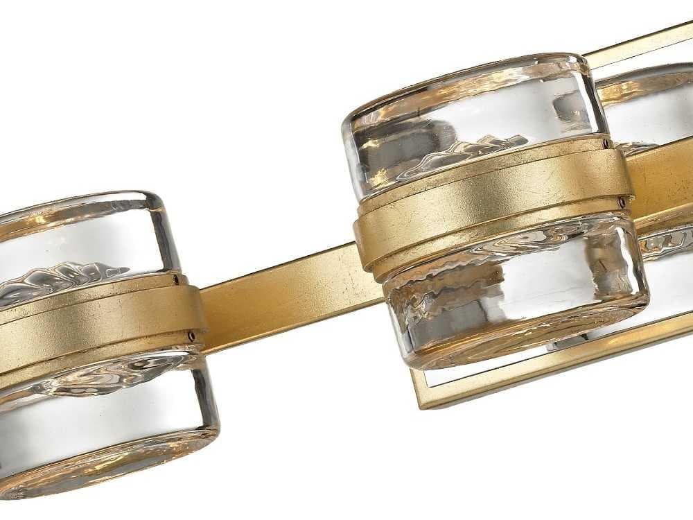 Troy Lighting Splash 3-Light Gold Leaf Polished Chrome Glass LED Wall Sconce