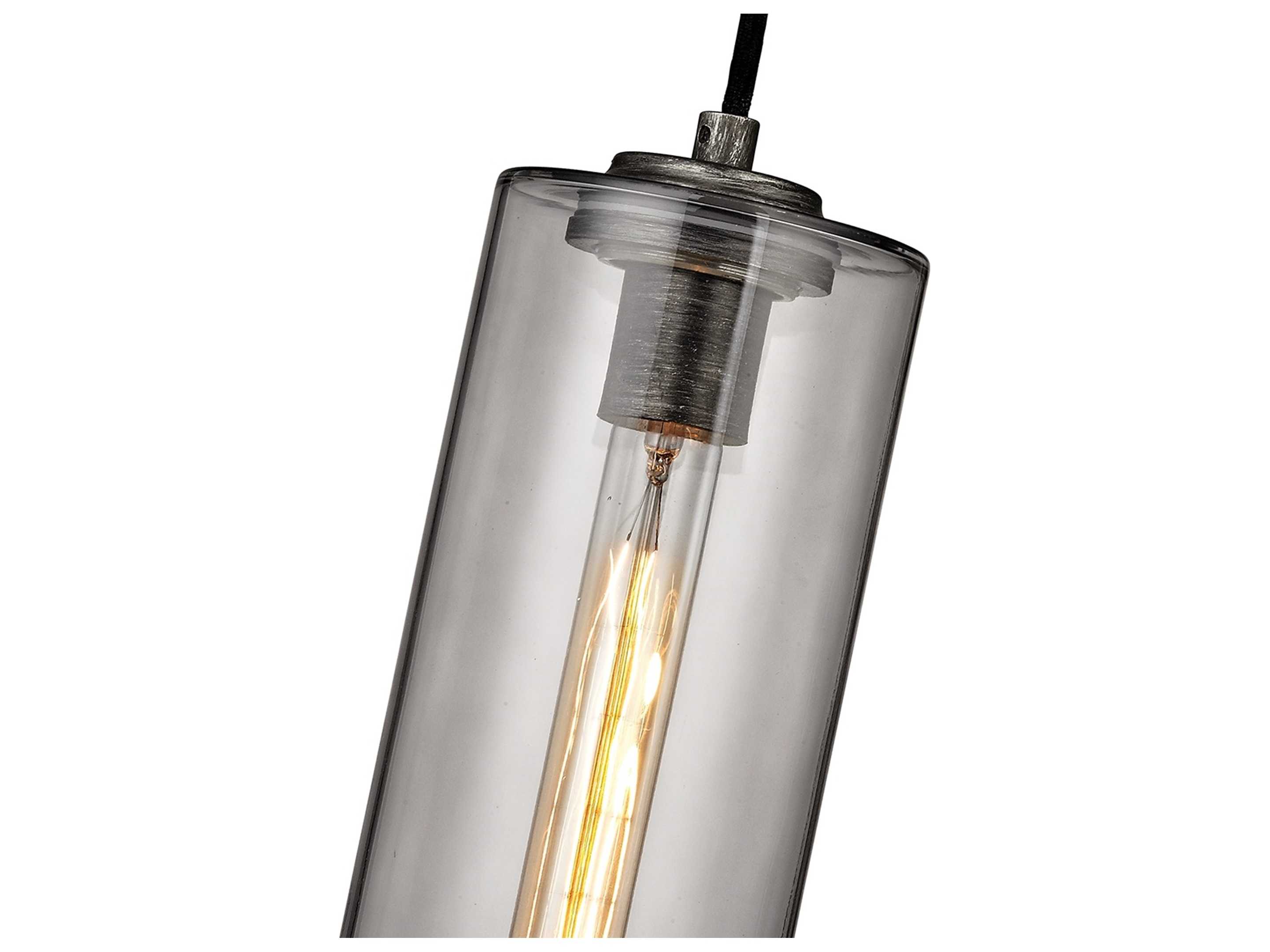 Troy Lighting Union Square 1-Light Graphite Gray Glass Wall Sconce