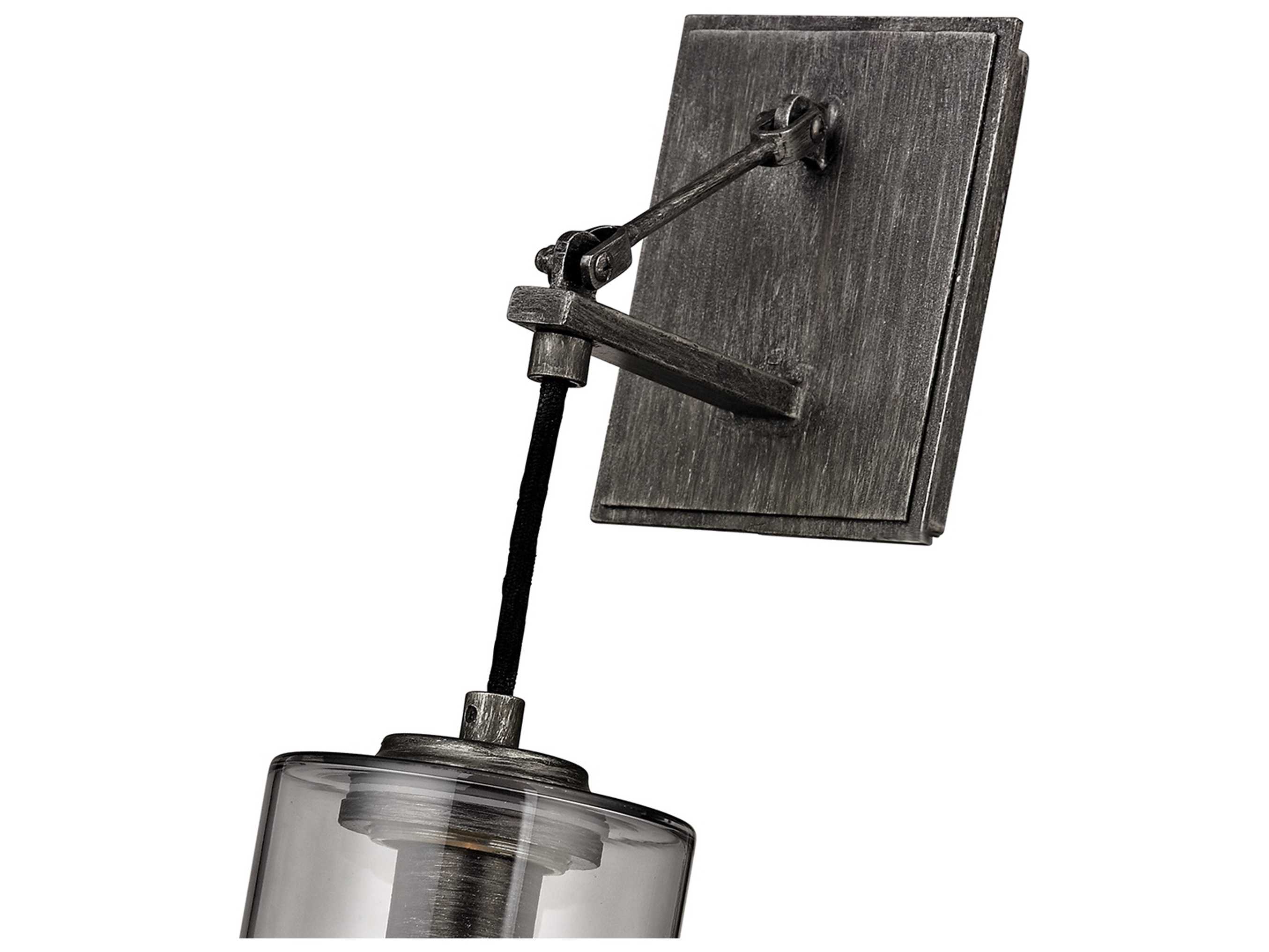 Troy Lighting Union Square 1-Light Graphite Gray Glass Wall Sconce