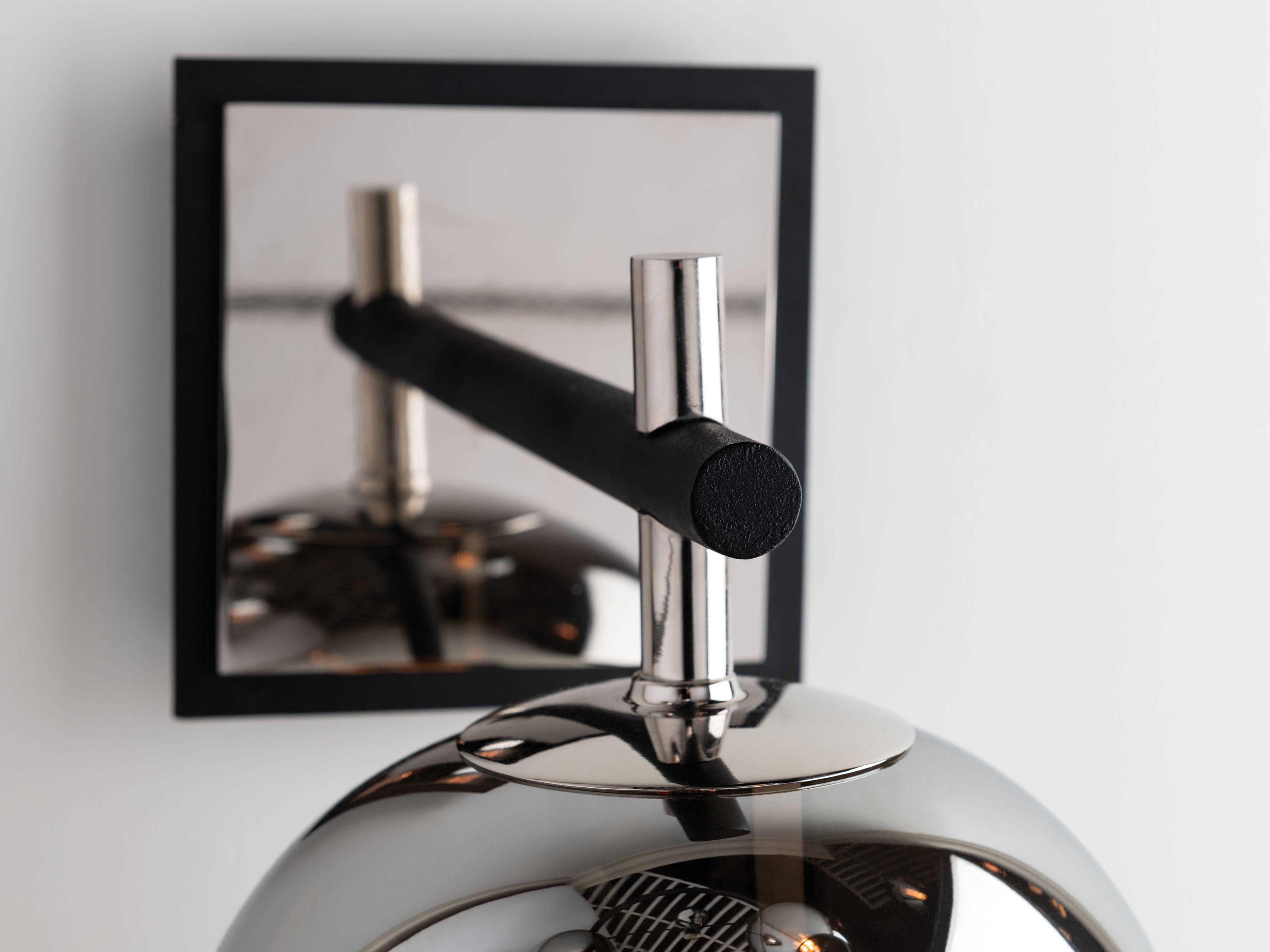 Troy Lighting Iliad 1-Light Carbide Black Glass Wall Sconce