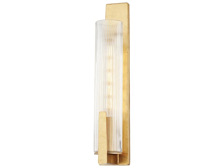 Troy Lighting Malakai 1-Light Vintage Gold Leaf Glass Wall Sconce