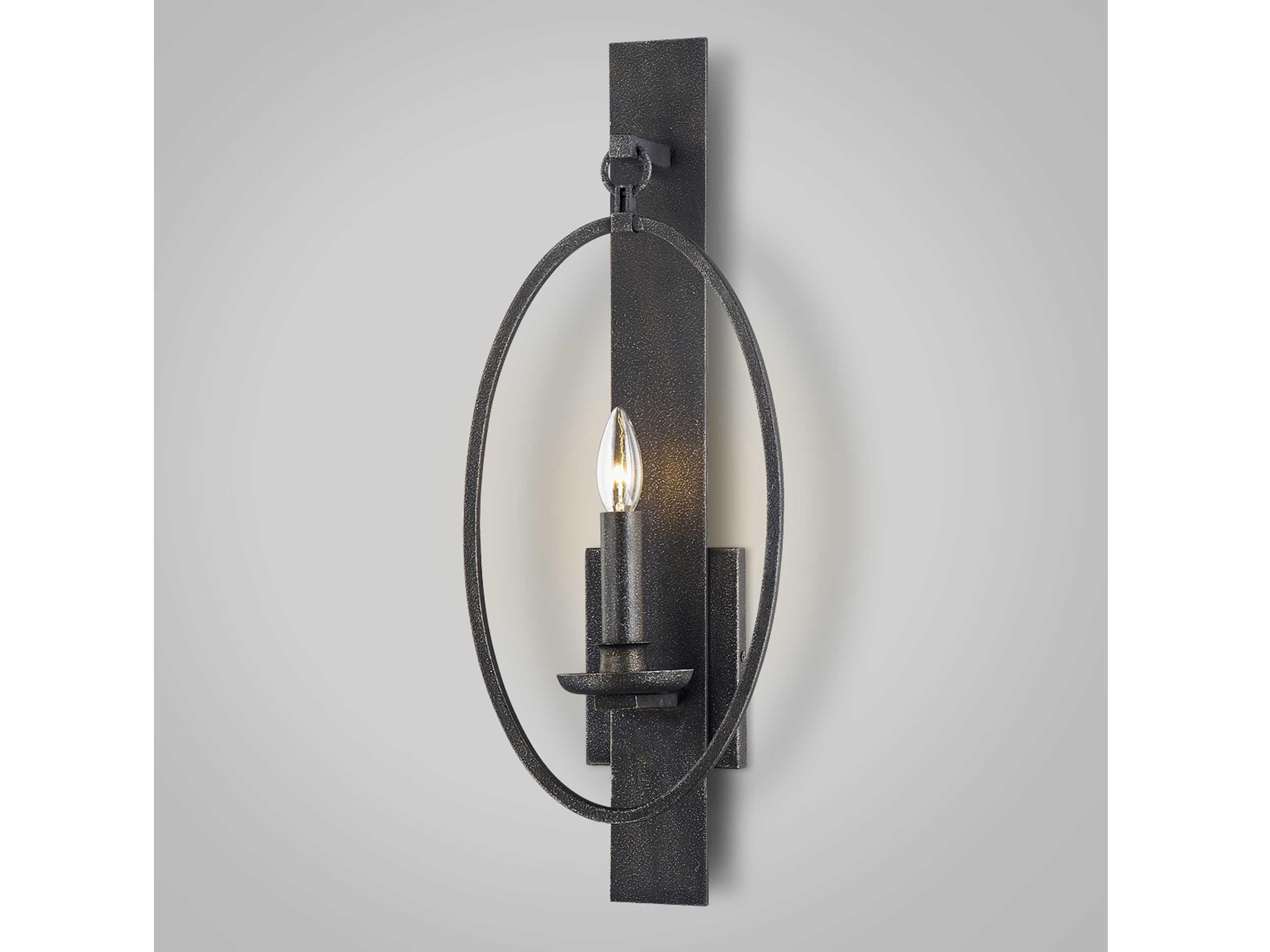 Troy Lighting Baily 1-Light Aged Silver LED Wall Sconce