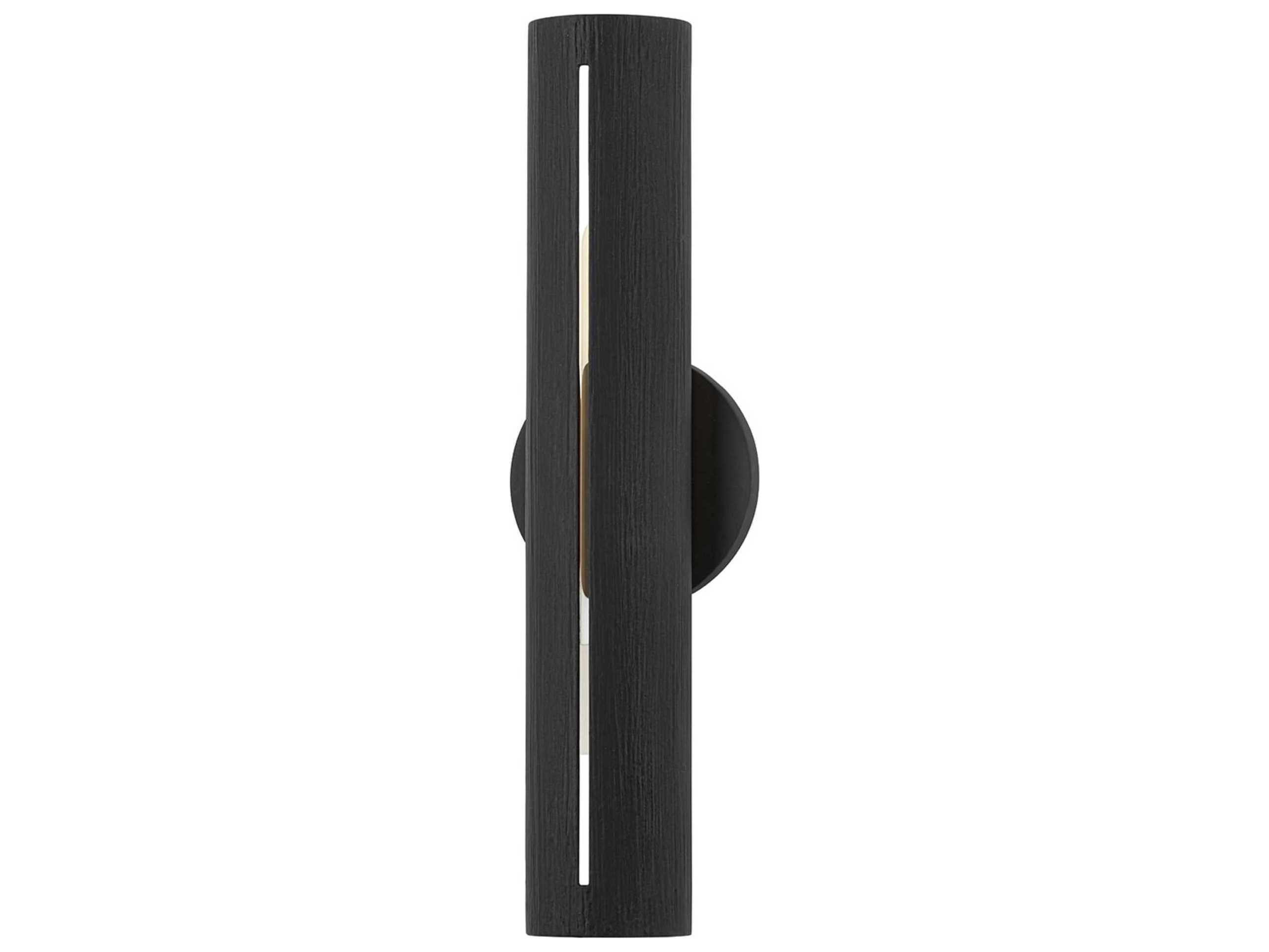 Troy Lighting Brandon 1-Light Textured Black Soft Wall Sconce