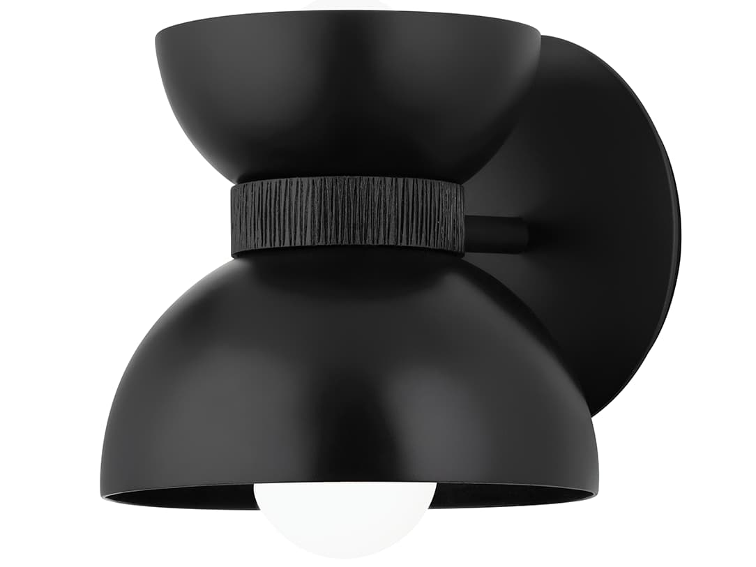 Troy Lighting Pomona 2-Light Soft Black Textured Wall Sconce