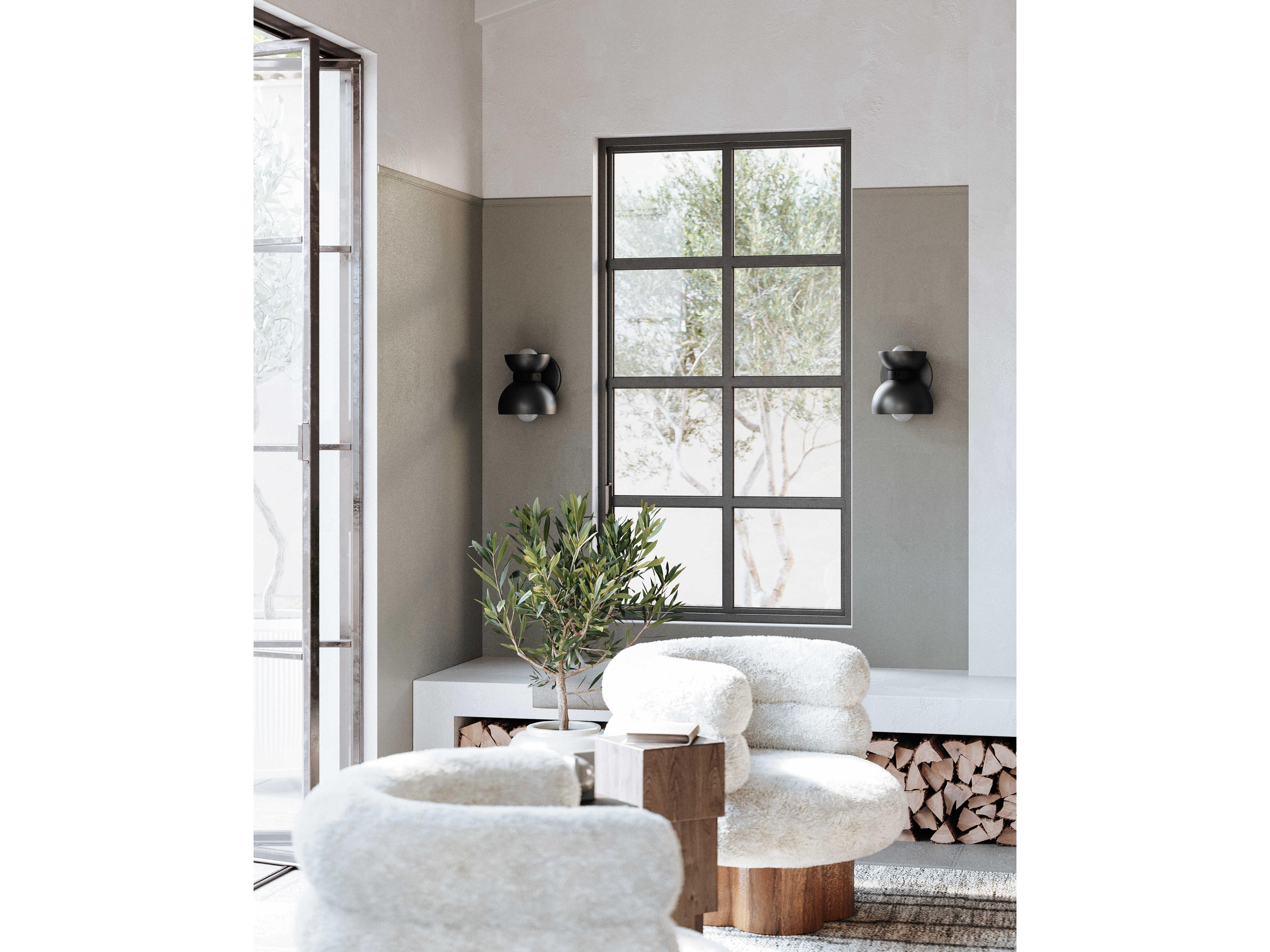 Troy Lighting Pomona 2-Light Soft Black Textured Wall Sconce