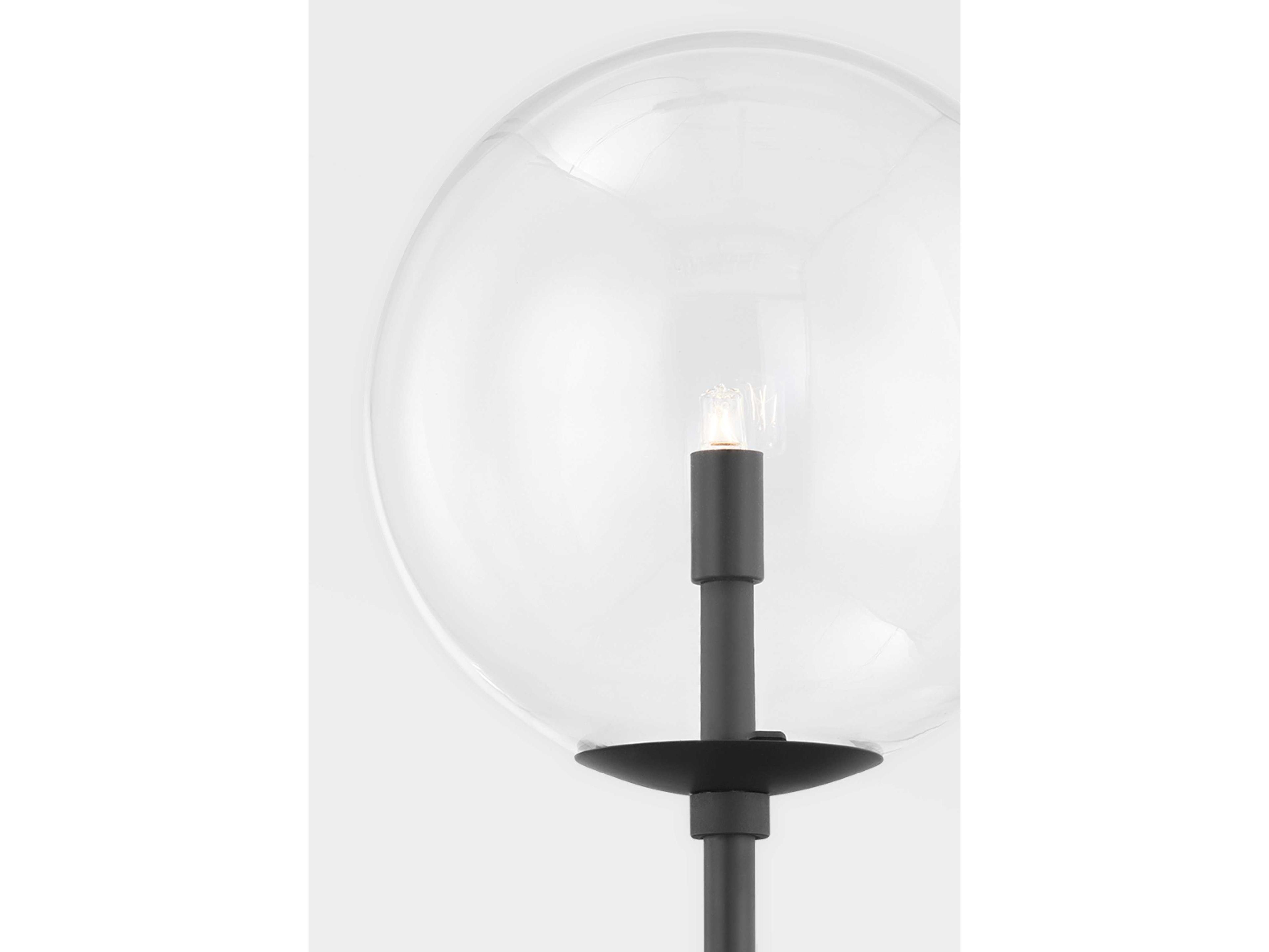 Troy Lighting Madrid 1-Light Soft Black Glass Wall Sconce