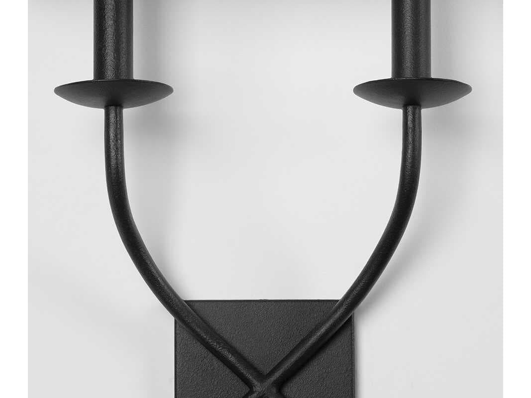 Troy Lighting Lomita 2-Light Forged Iron Black Wall Sconce