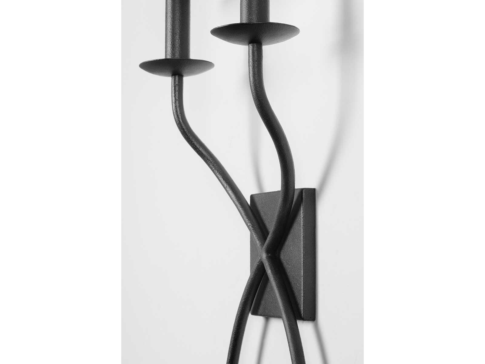 Troy Lighting Lomita 2-Light Forged Iron Black Wall Sconce