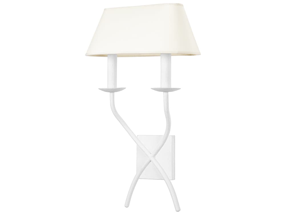 Troy Lighting Lomita 2-Light Gesso White Wall Sconce