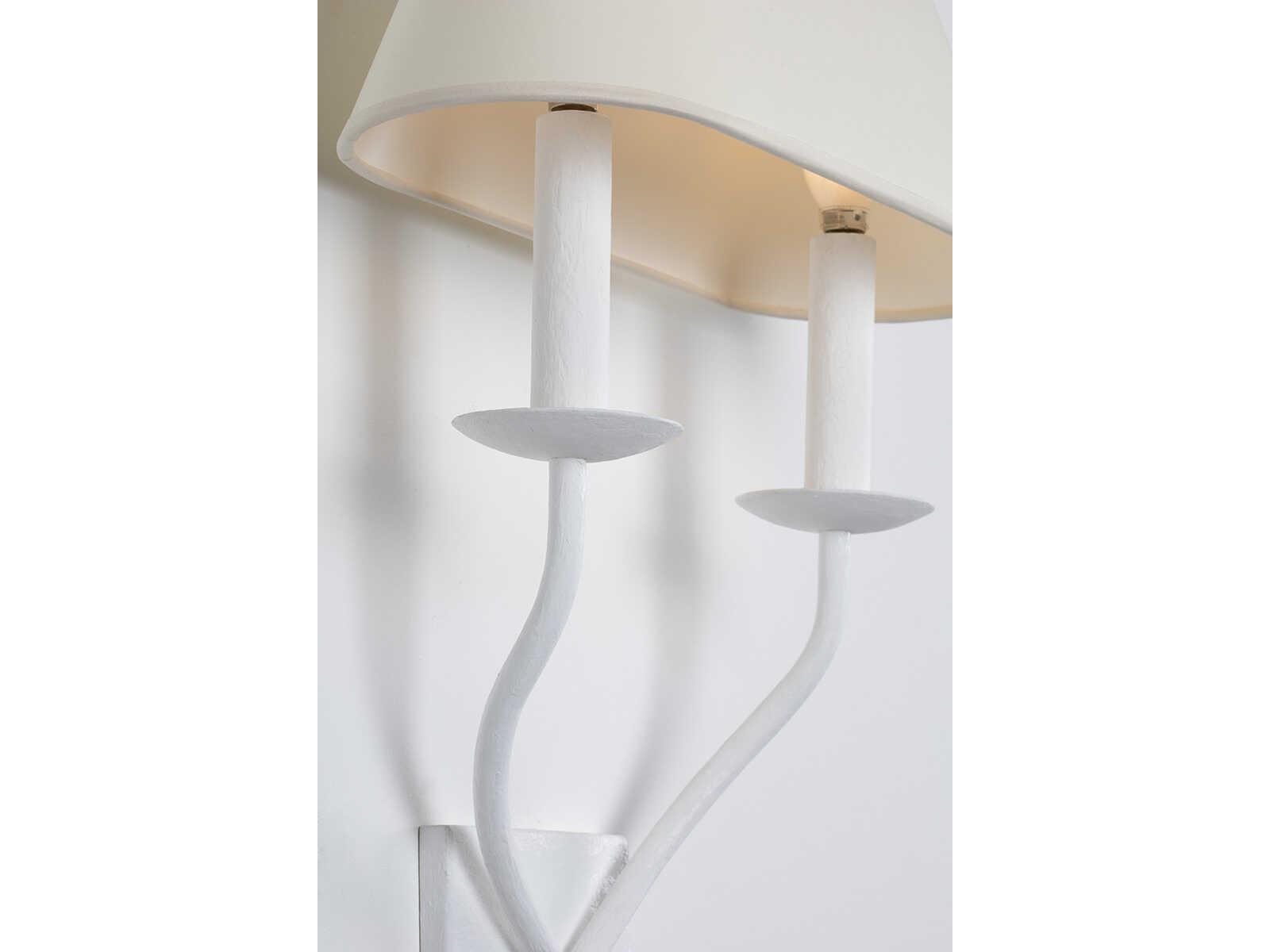 Troy Lighting Lomita 2-Light Gesso White Wall Sconce