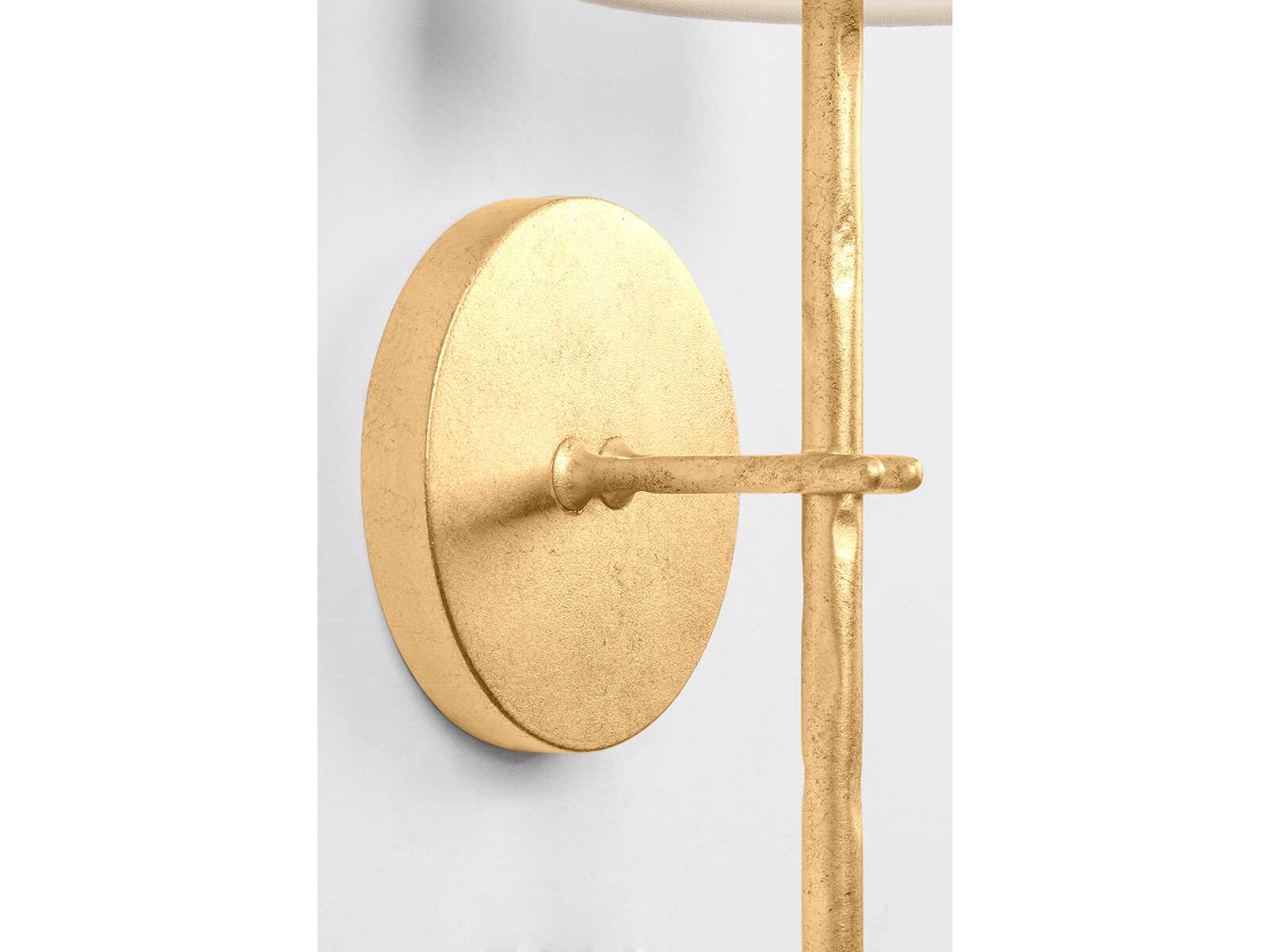 Troy Lighting River 1-Light Vintage Gold Leaf Wall Sconce