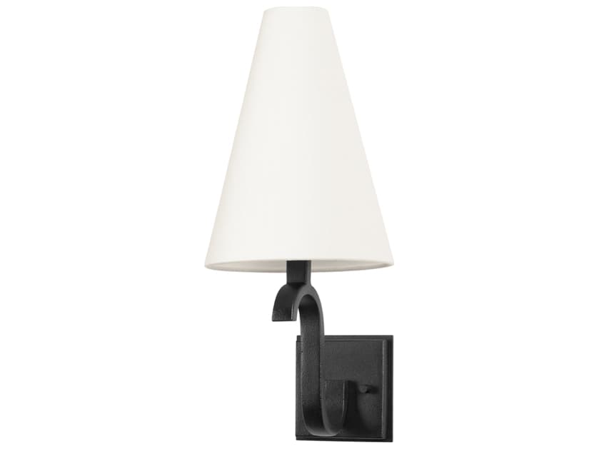 Troy Lighting Melor 1-Light Forged Iron Black Wall Sconce