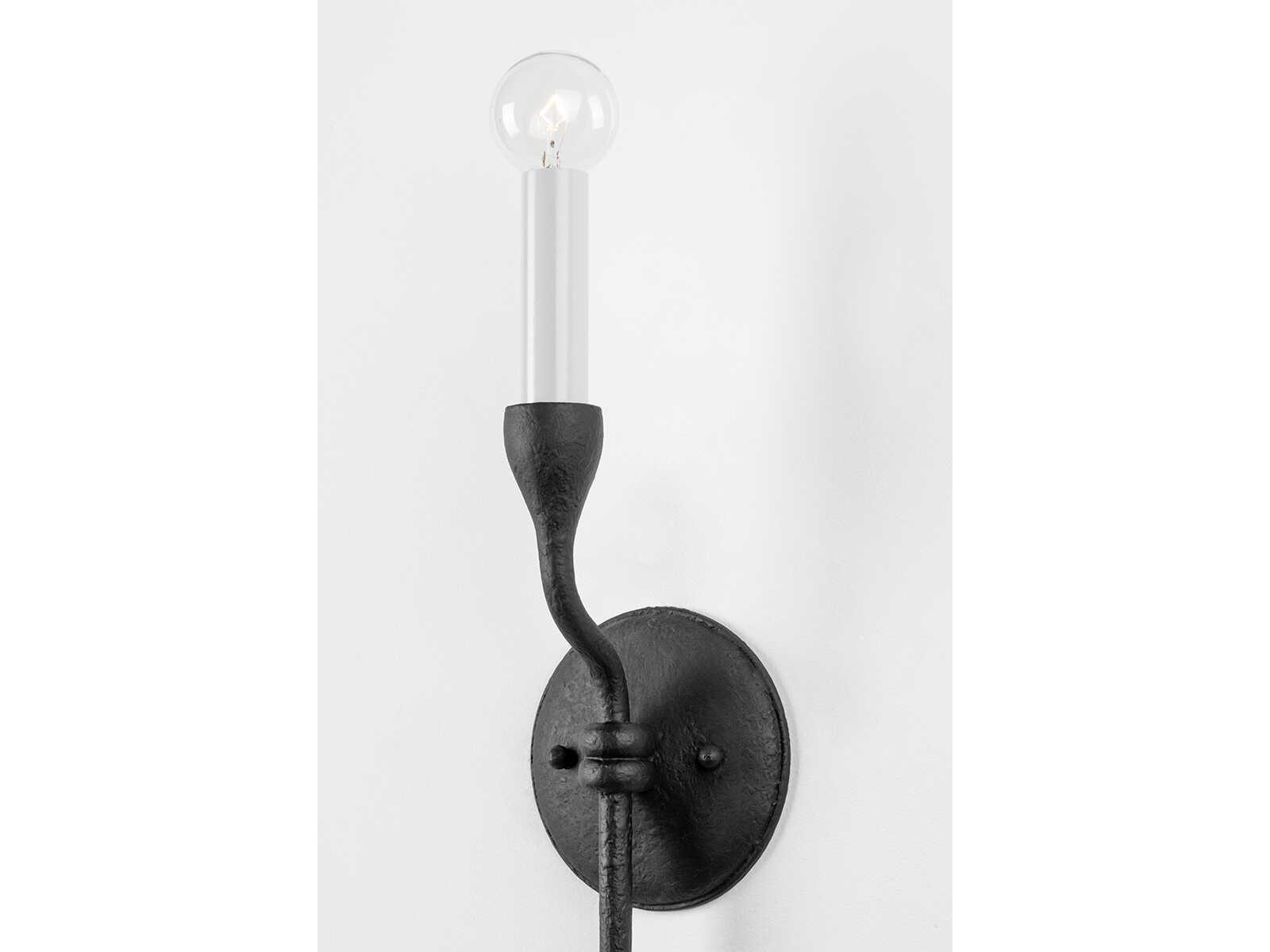 Troy Lighting Orson 1-Light Black Iron Wall Sconce