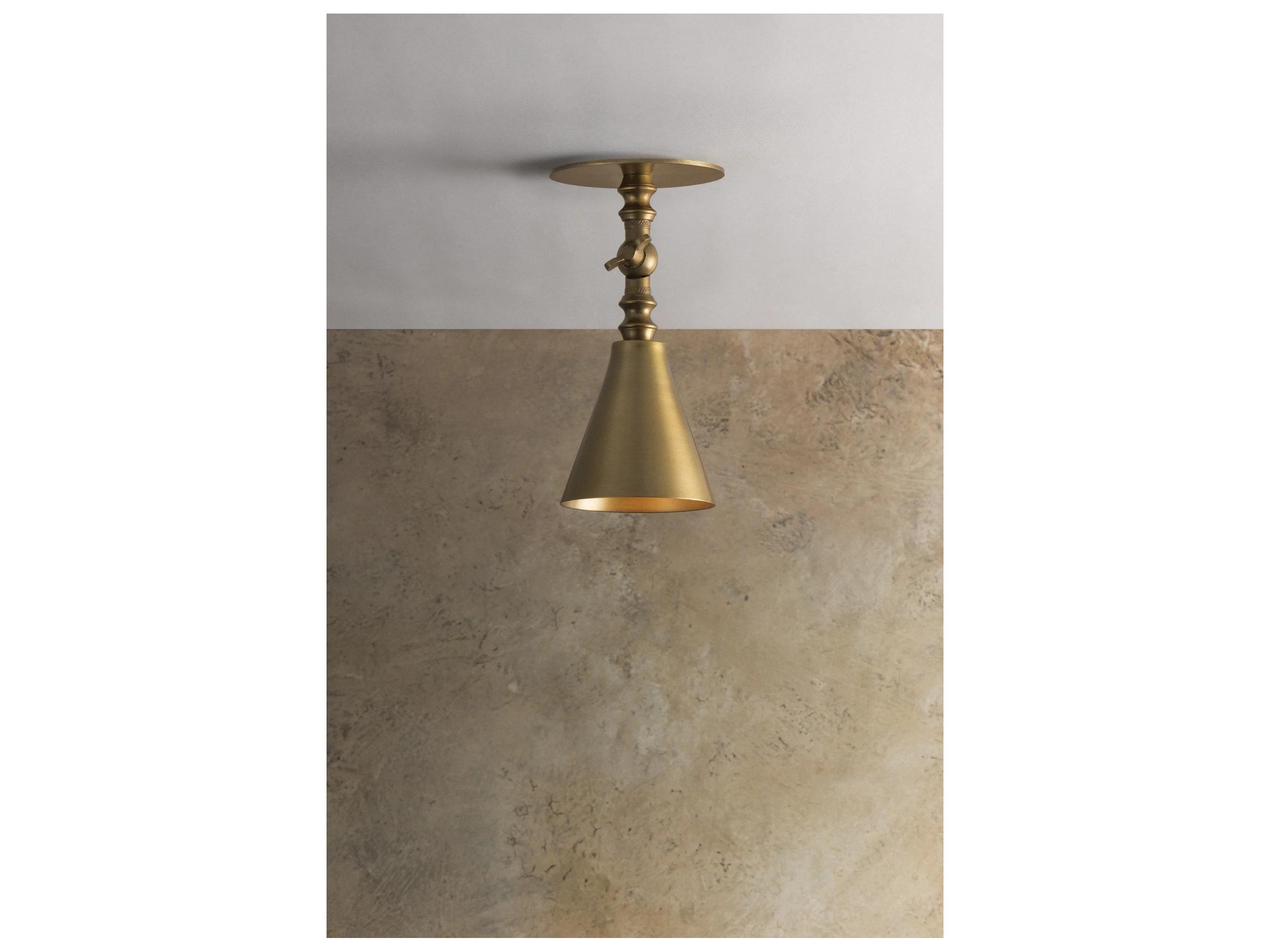 Troy Lighting Necessity 1-Light Patina Brass Flush Mount