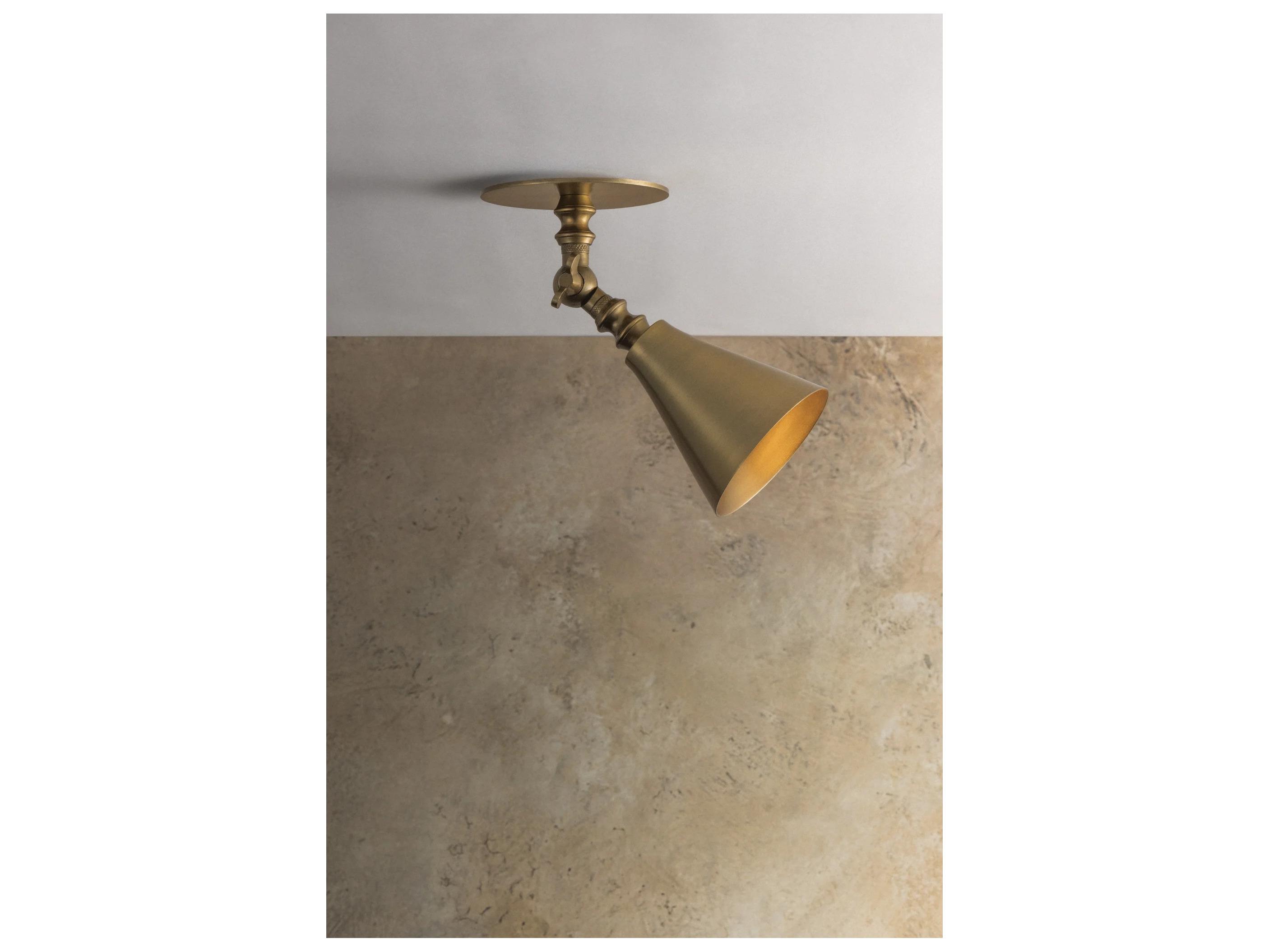 Troy Lighting Necessity 1-Light Patina Brass Flush Mount